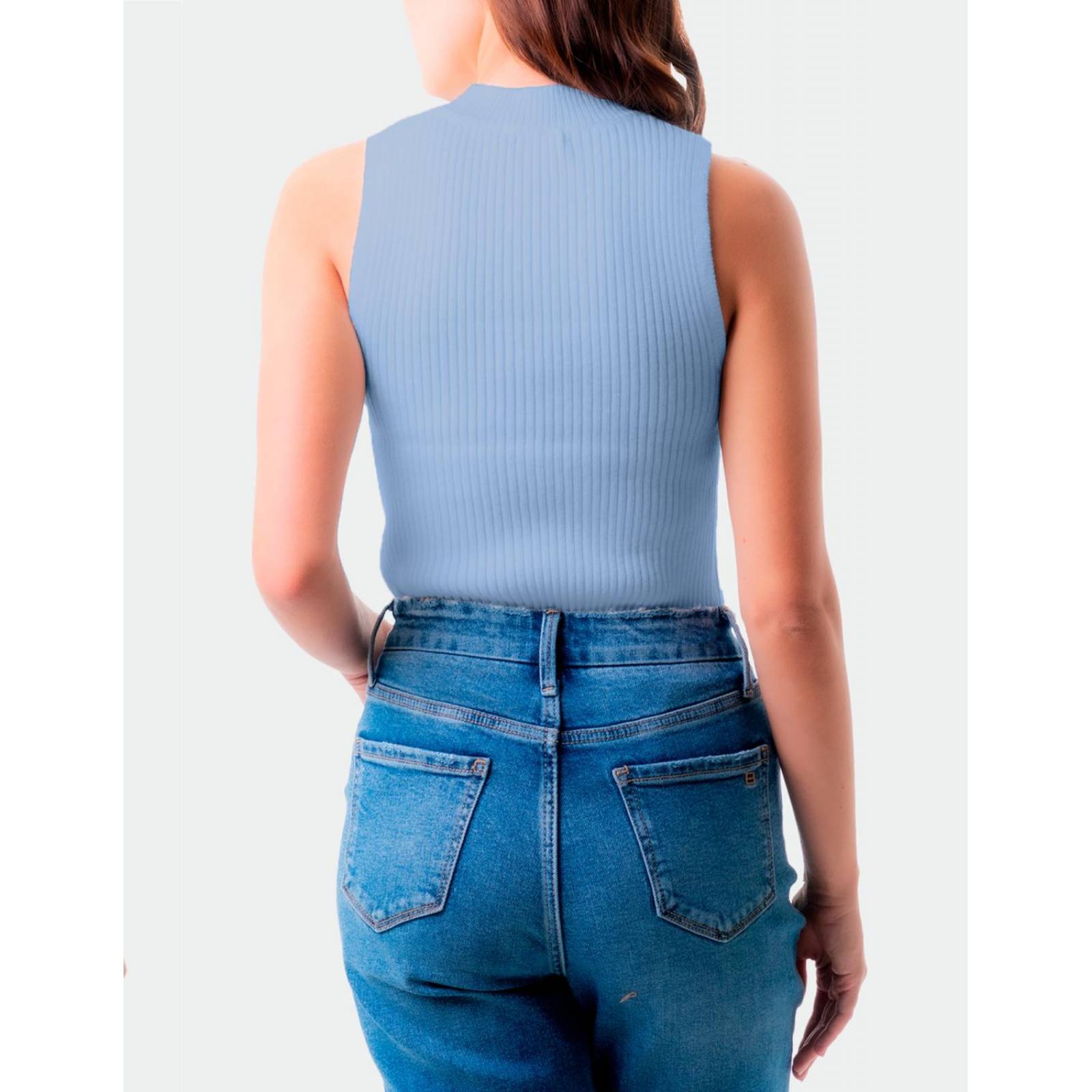 Blusa básica cuello alto Balam /Juvenil, 0087 (Azul claro) 