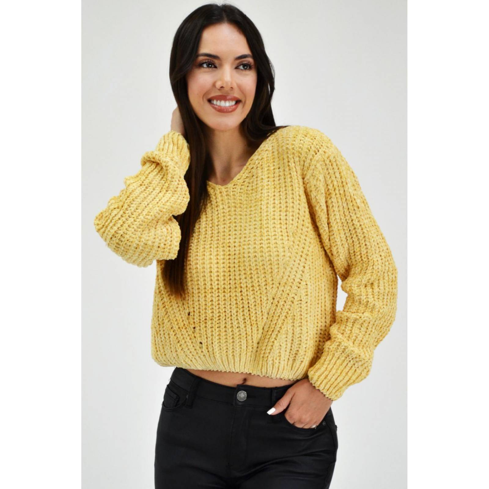 Sueter tejido juvenil, 0625 (Amarillo) 