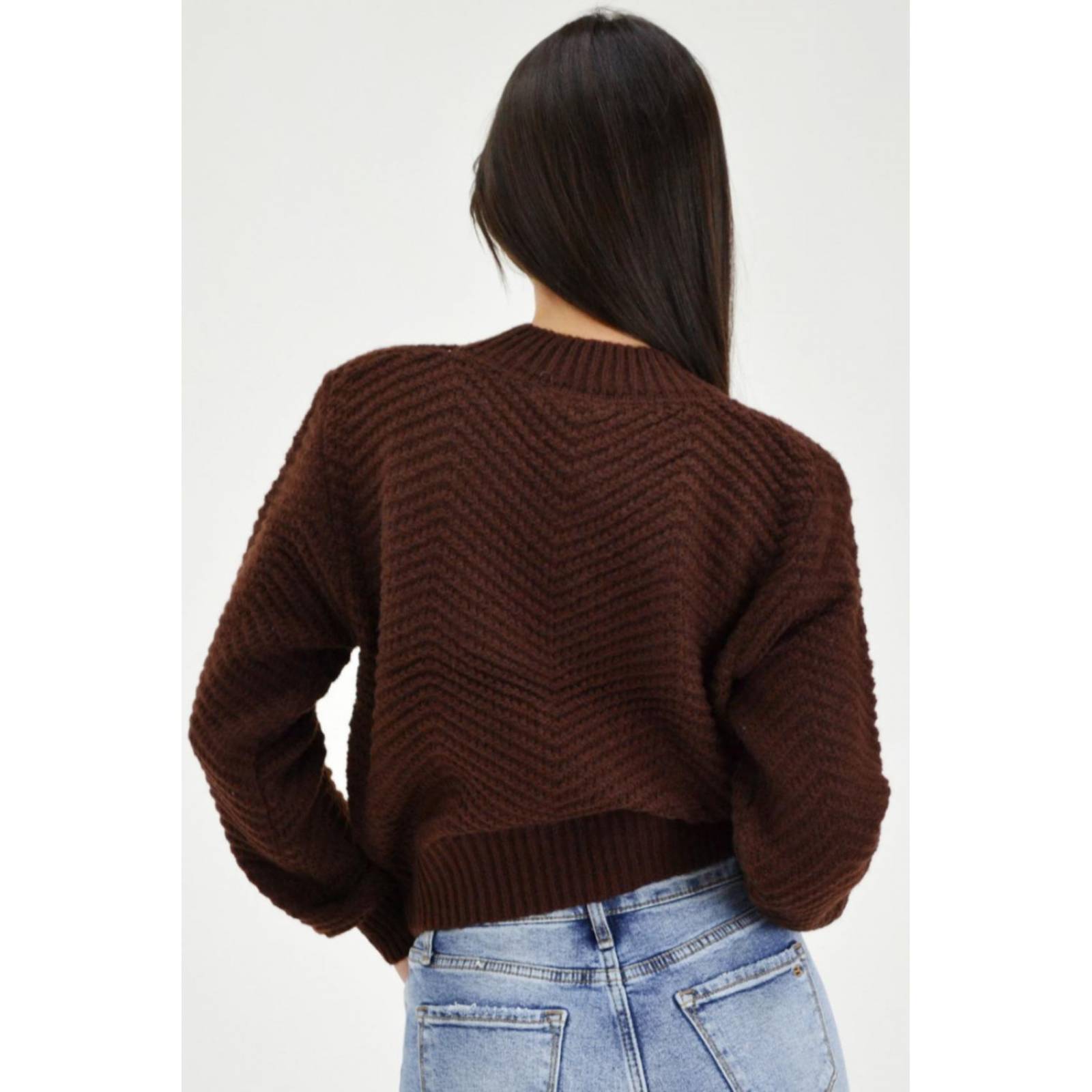 Sueter tejido de punto Juvenil, 6906 (Cafe) 