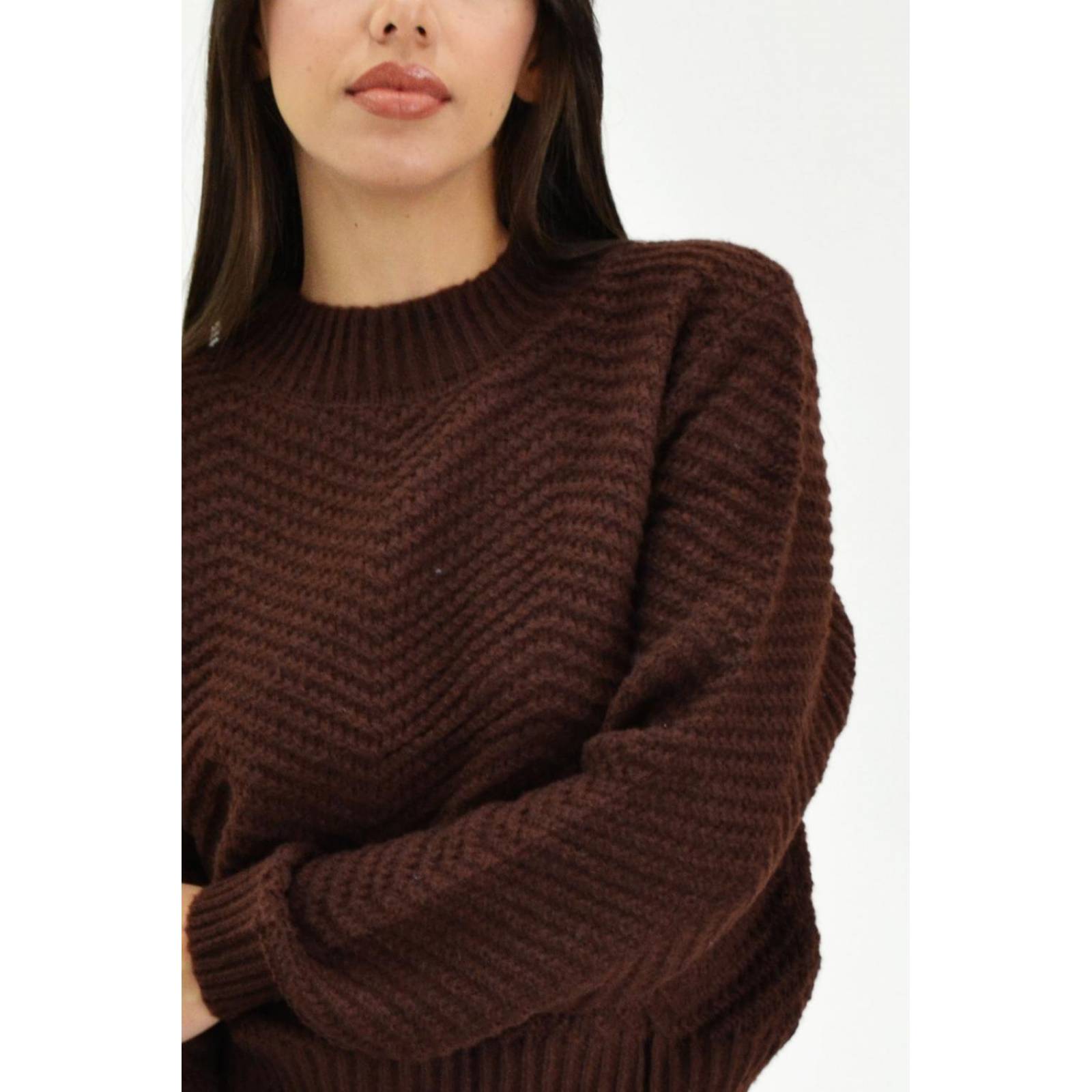 Sueter tejido de punto Juvenil, 6906 (Cafe) 