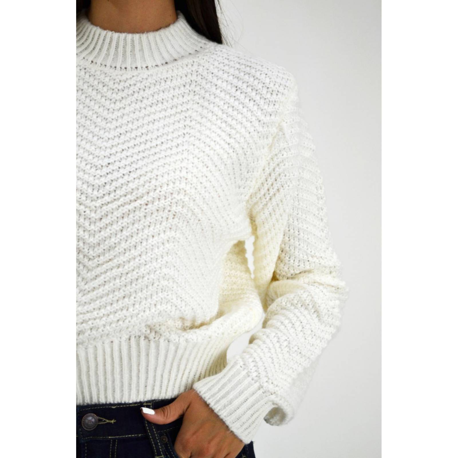 Sueter tejido de punto Juvenil, 6906 (Blanco) 