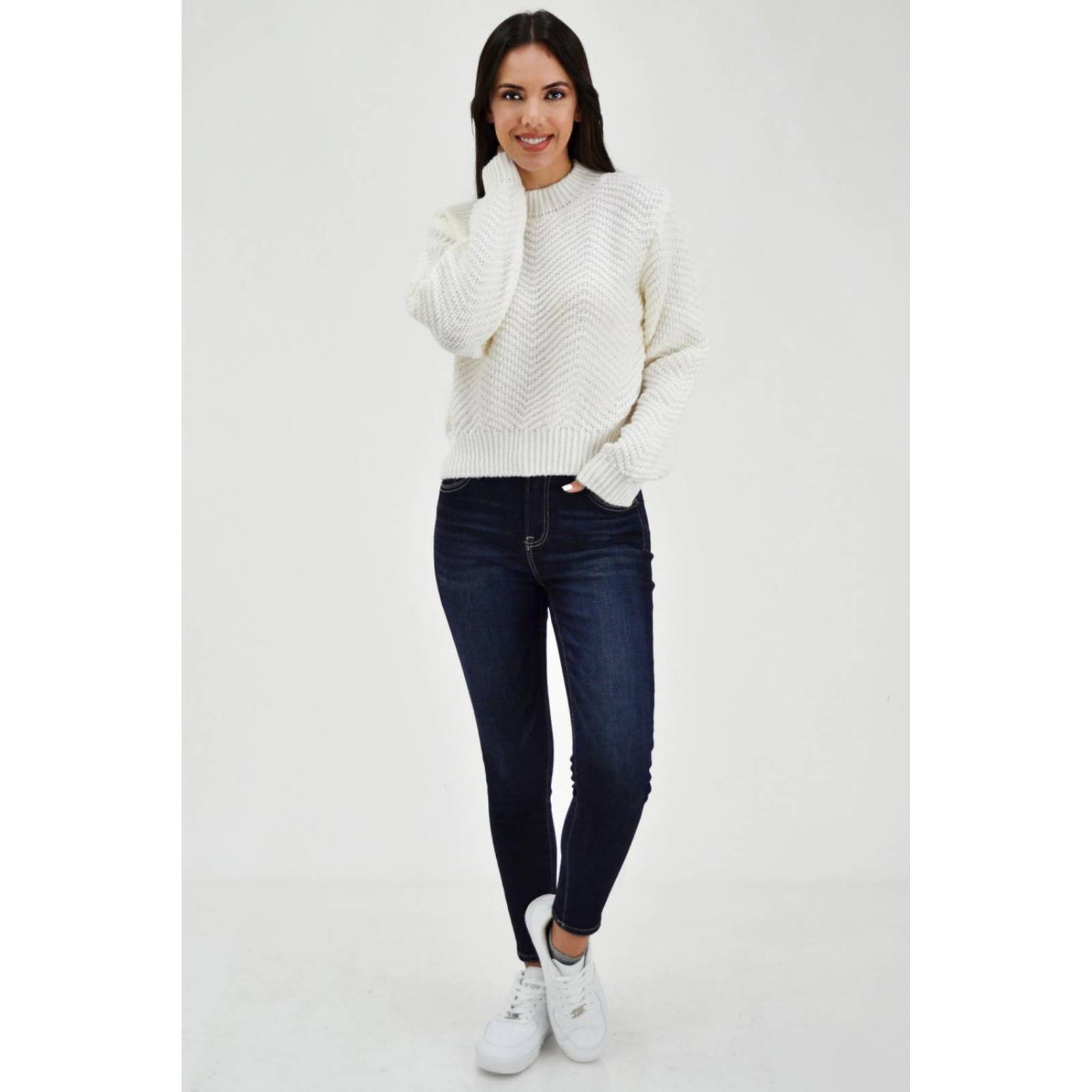 Sueter tejido de punto Juvenil, 6906 (Blanco) 