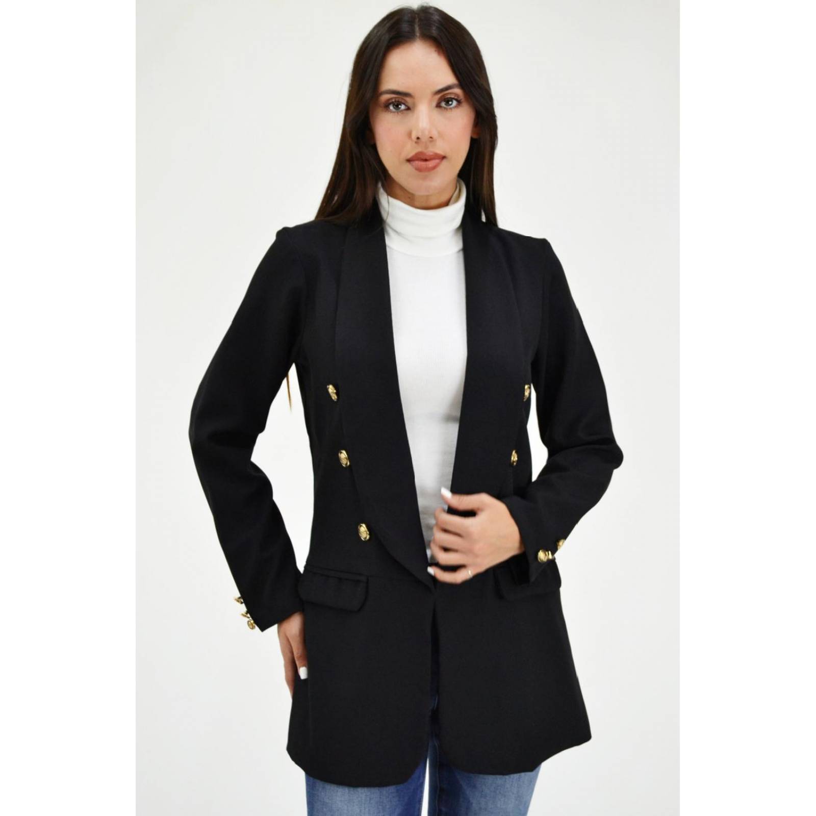 Blazer largo Roman Fashion /Juvenil, 2846 (Negro)
