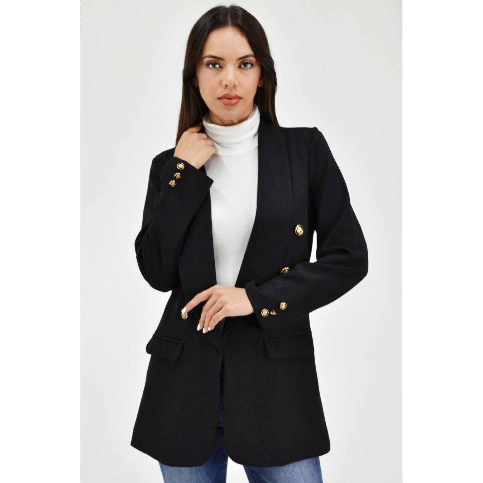 Blazer largo Roman Fashion /Juvenil, 2846 (Negro)
