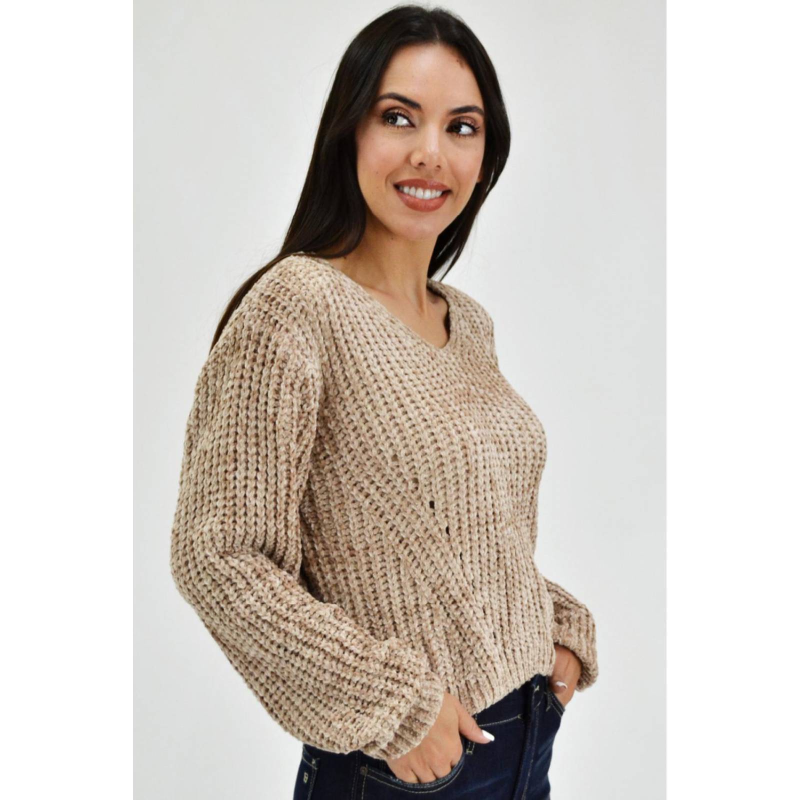 Sueter tejido juvenil, 0625 (Beige) 