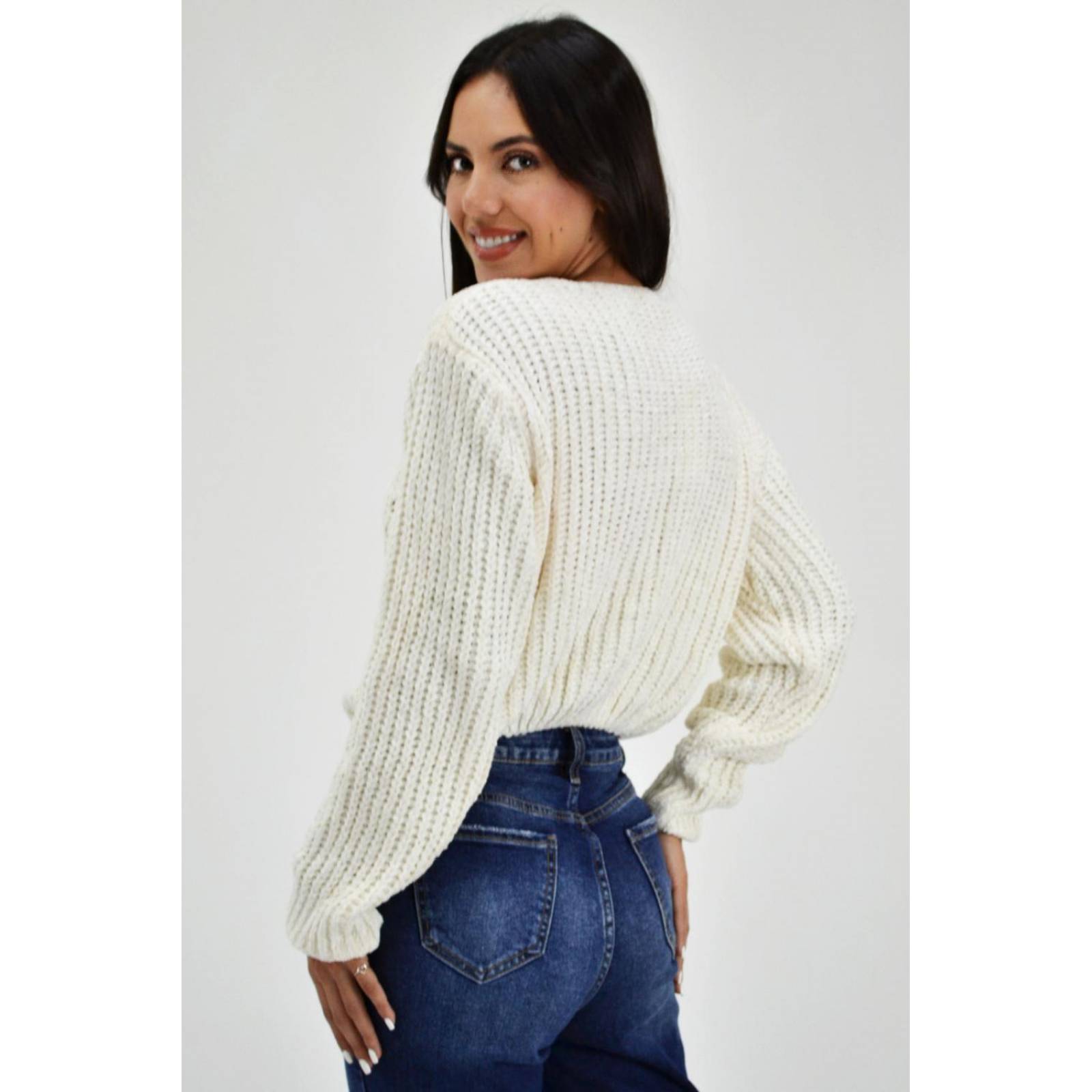 Sueter tejido juvenil, 0625 (Blanco) 