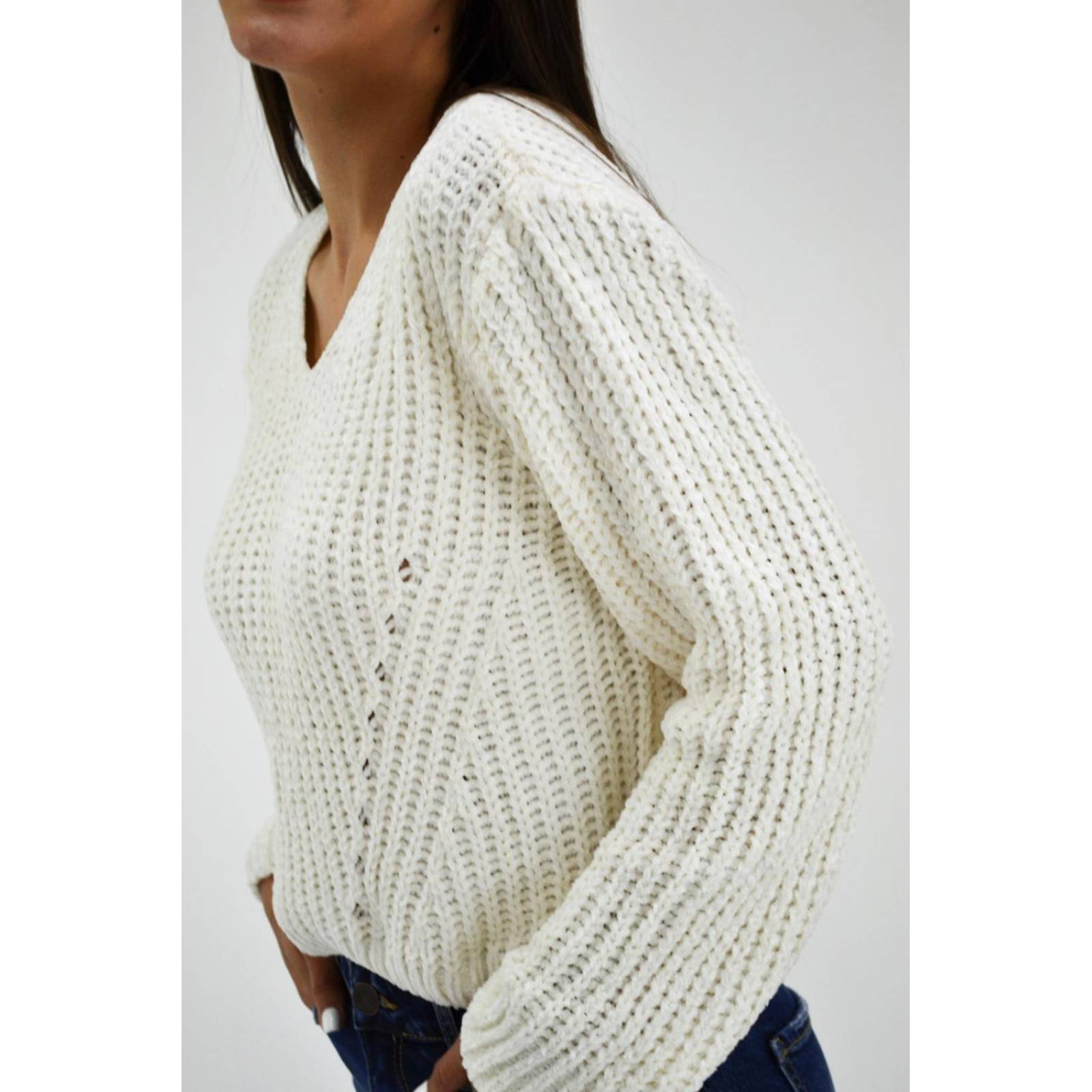 Sueter tejido juvenil, 0625 (Blanco) 