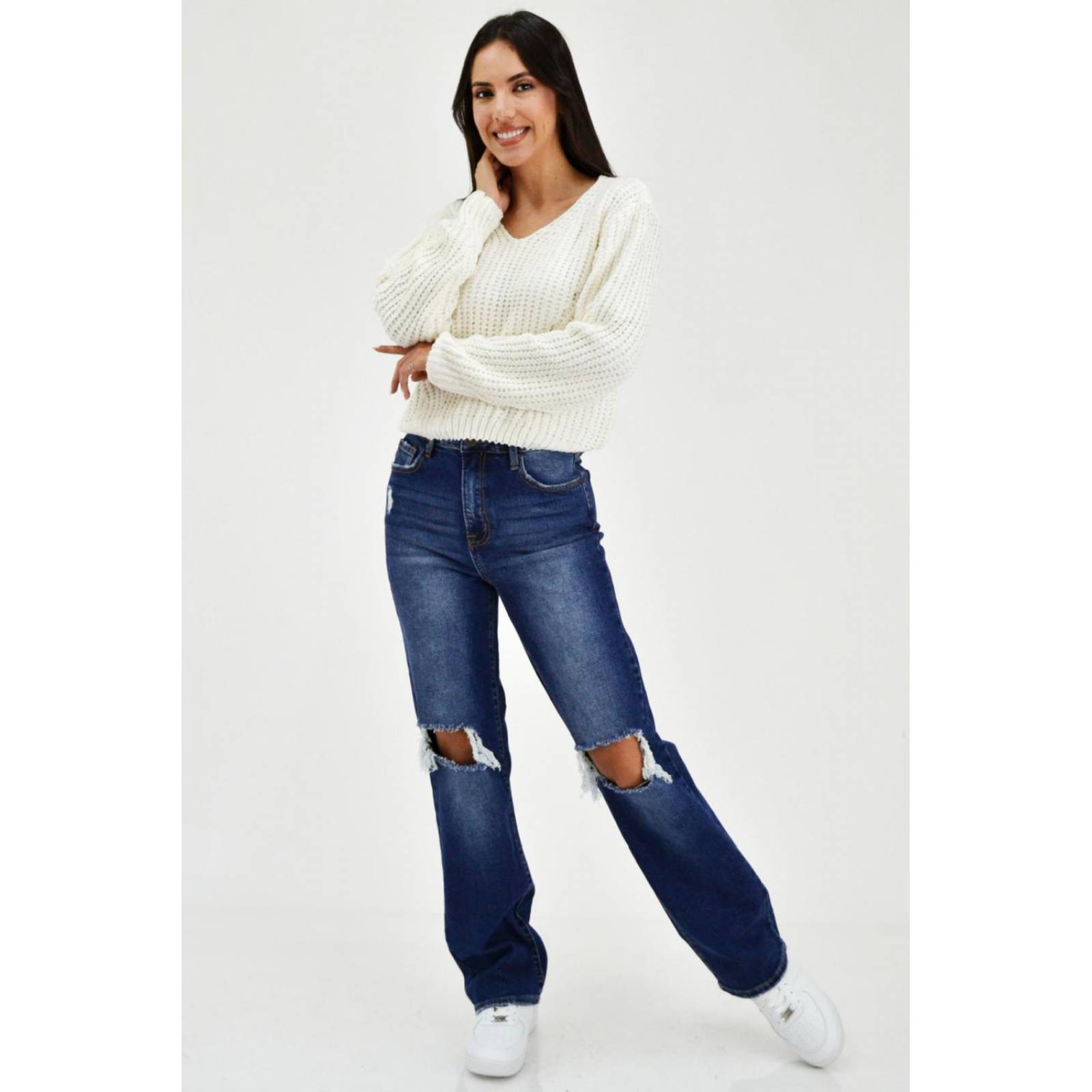 Sueter tejido juvenil, 0625 (Blanco) 