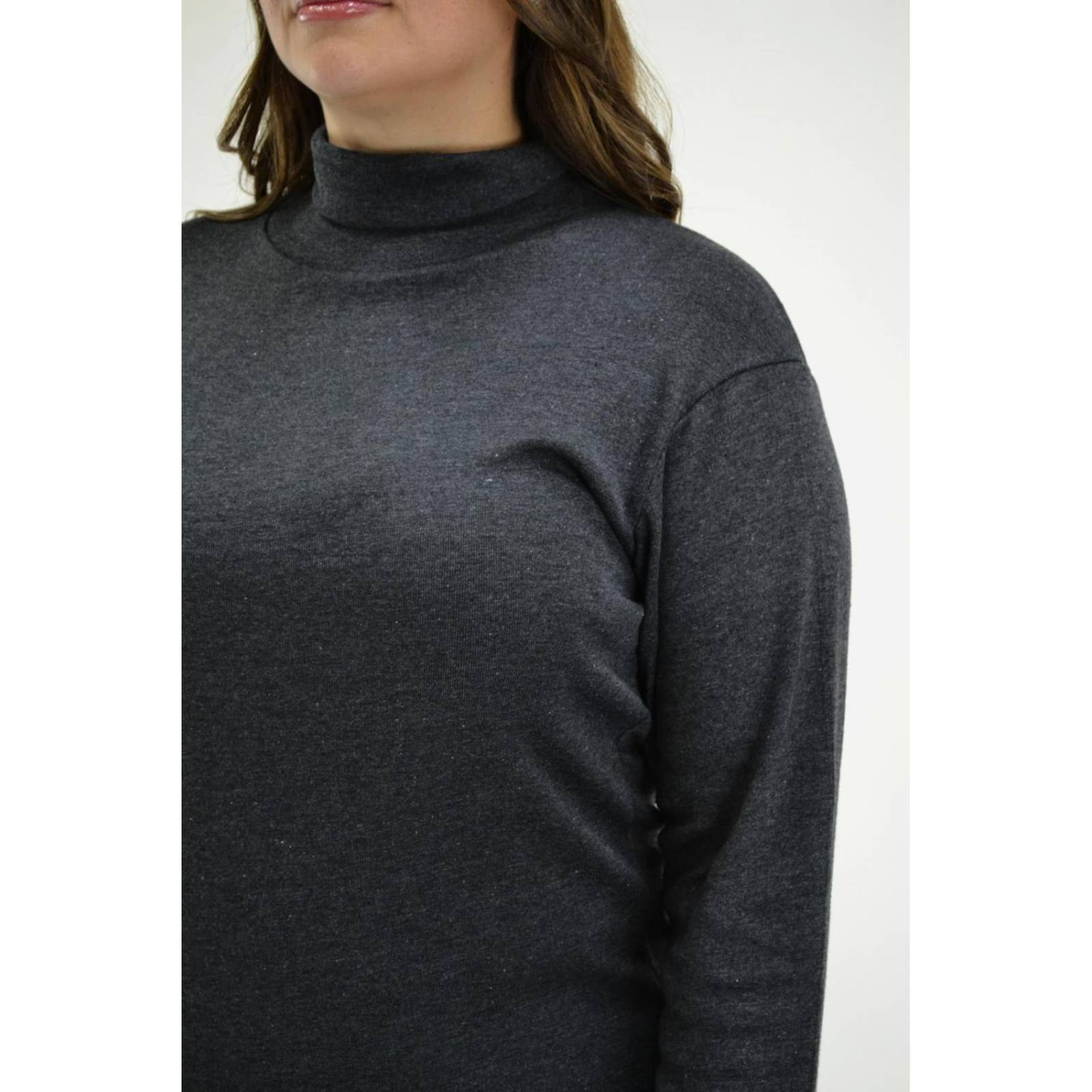 Blusa cuello de tortuga Roman Fashion/ Tallas Extras, 316 (Gris oscuro) 