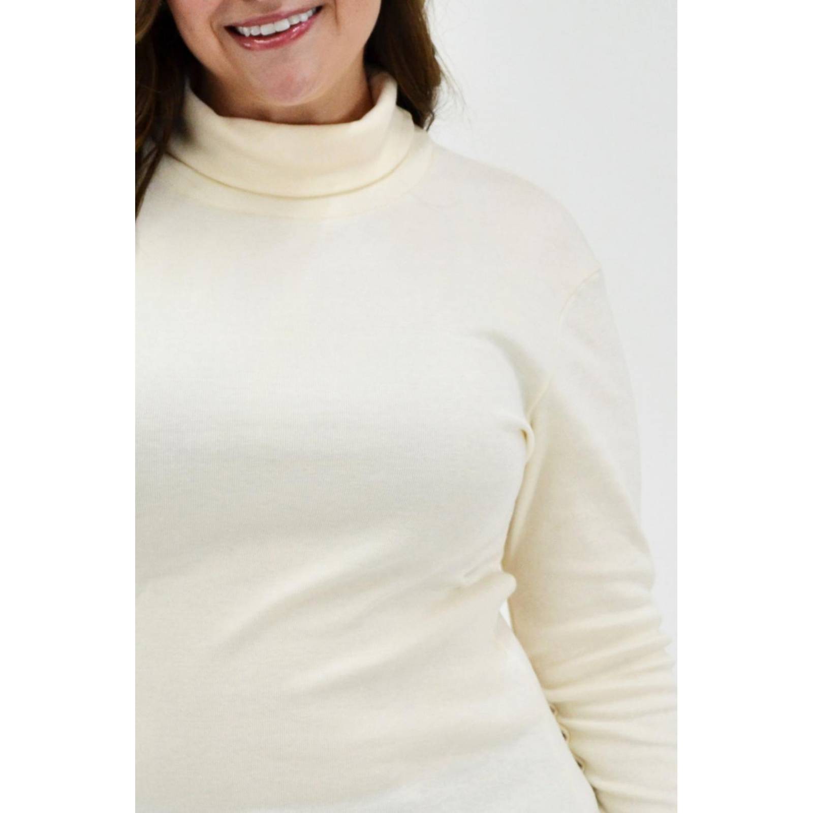 Blusa cuello de tortuga Roman Fashion/ Tallas Extras, 316 (Beige) 