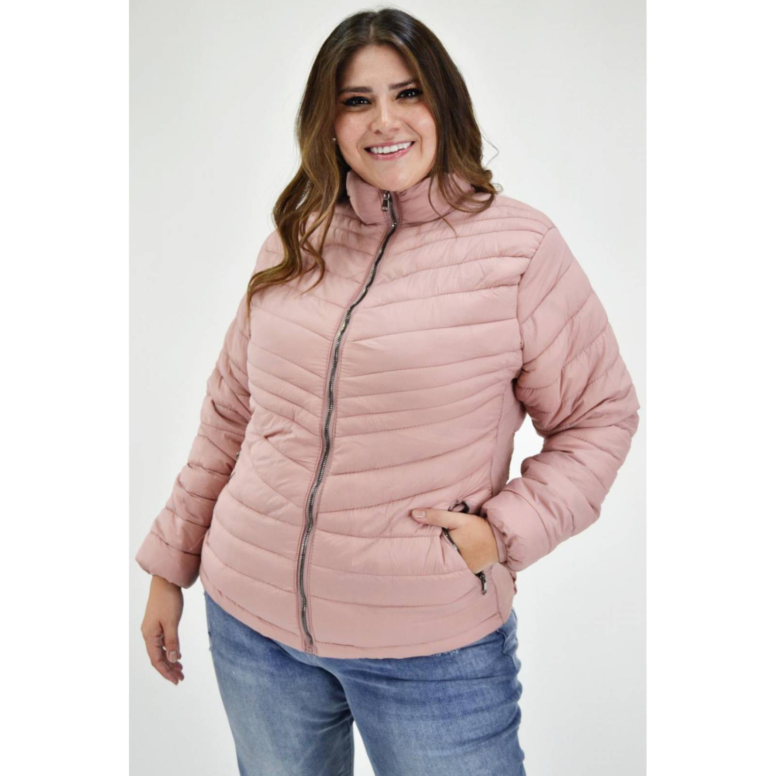 Chamarra térmica afelpada Roman Fashion/ Tallas Extras, 0002 (Rosa) 