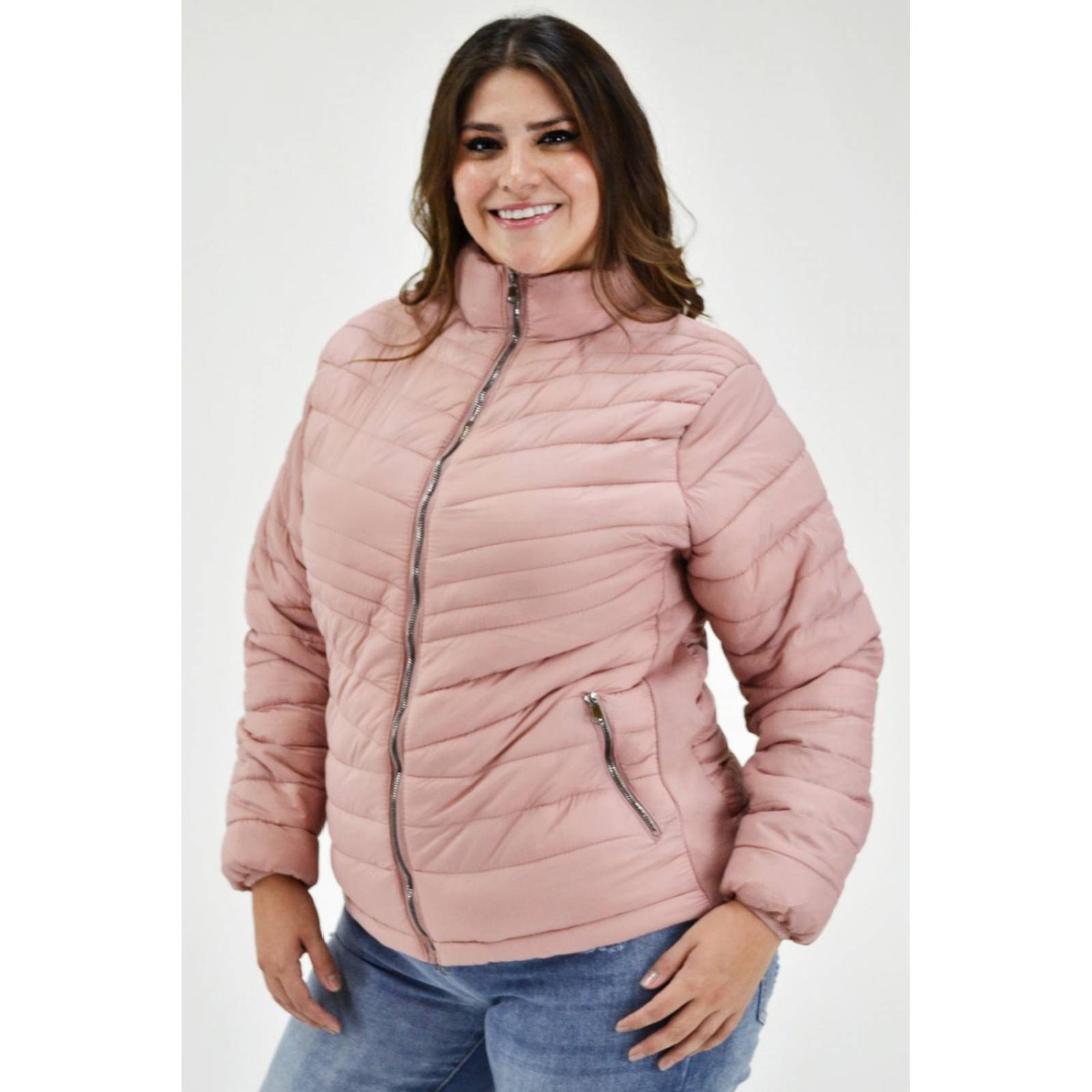 Chamarra térmica afelpada Roman Fashion/ Tallas Extras, 0002 (Rosa) 