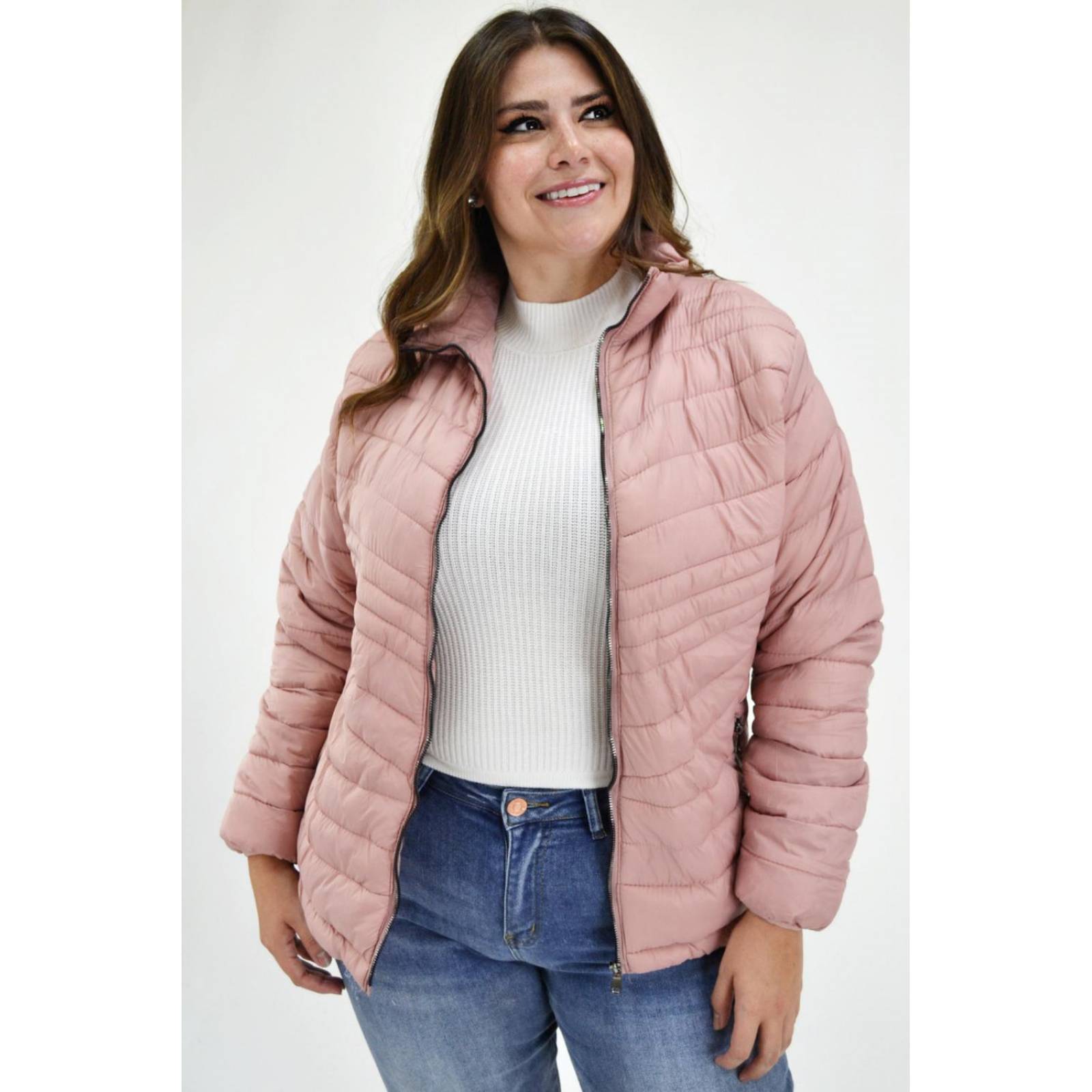 Chamarra térmica afelpada Roman Fashion/ Tallas Extras, 0002 (Rosa) 
