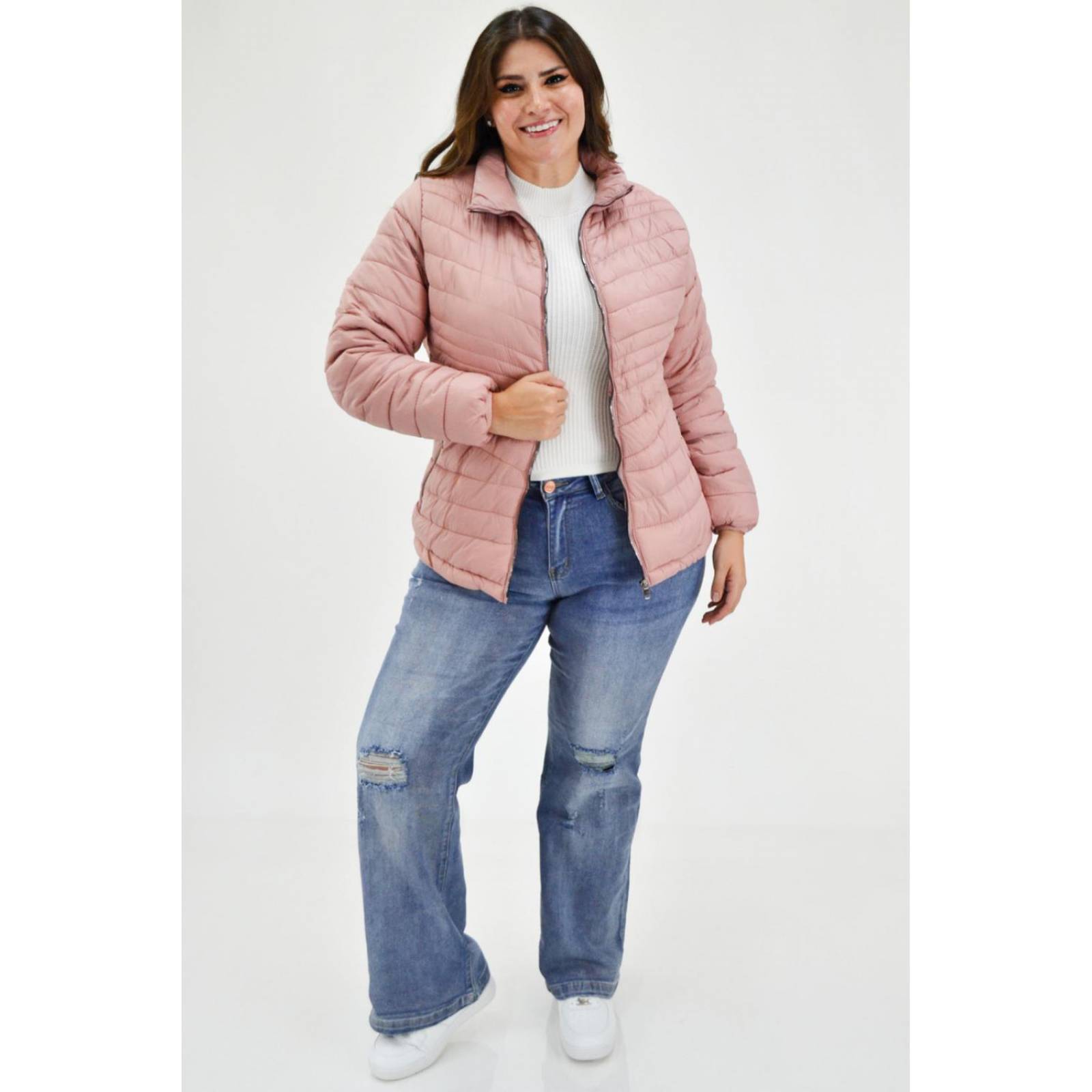 Chamarra térmica afelpada Roman Fashion/ Tallas Extras, 0002 (Rosa) 