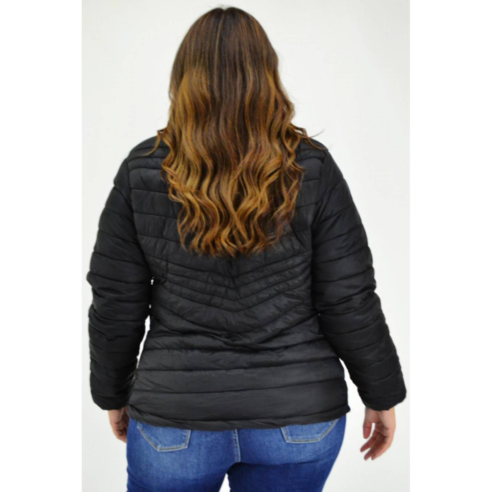 Chamarra térmica afelpada Roman Fashion/ Tallas Extras, 0002 (Negro) 