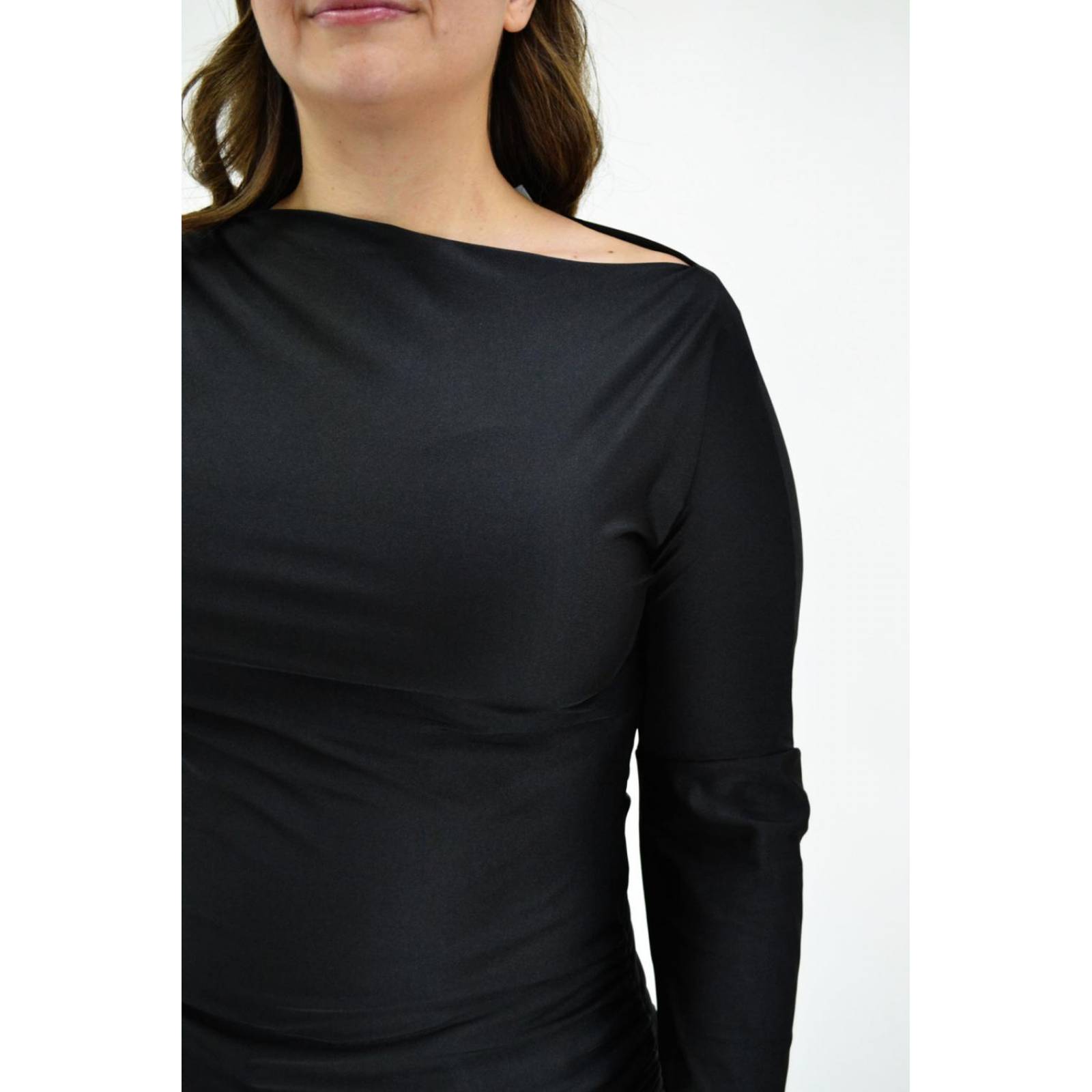 Blusa escote barco Roman Fashion, 1852 (Negro) 