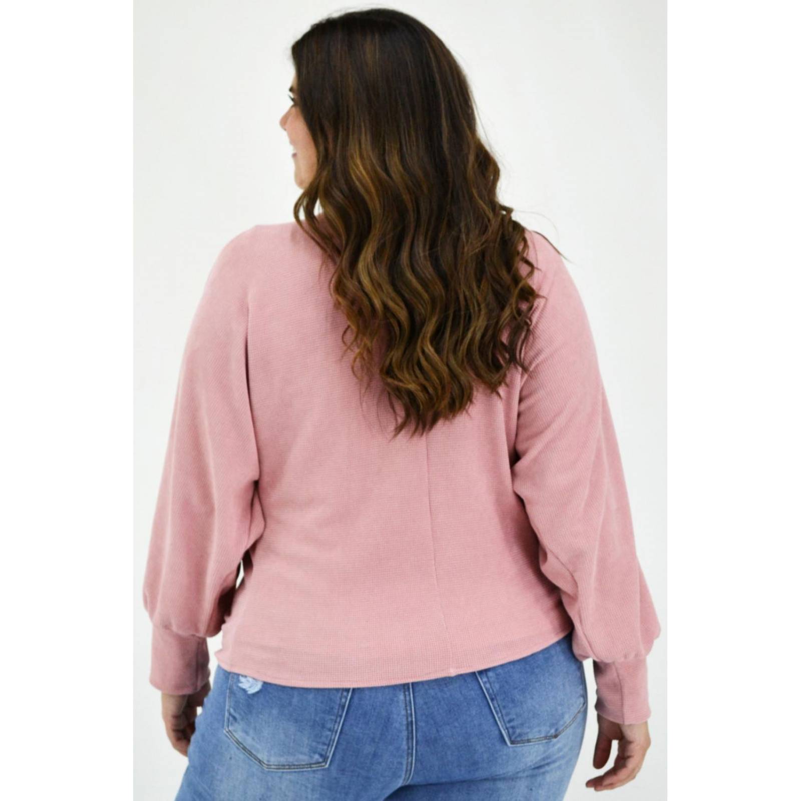 Cárdigan con nudo Roman Fashion /Tallas Extras, 1847 (Rosa) 