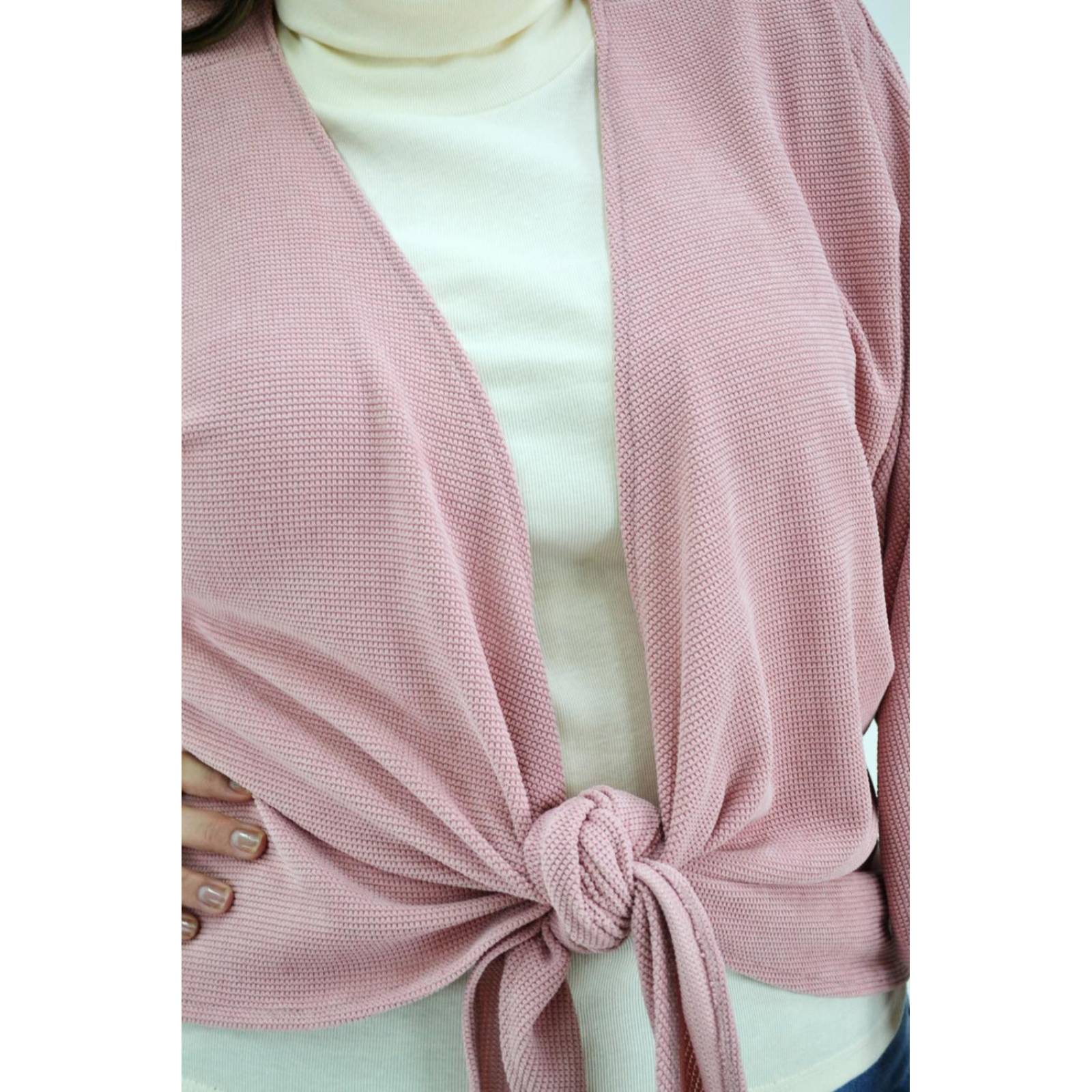 Cárdigan con nudo Roman Fashion /Tallas Extras, 1847 (Rosa) 