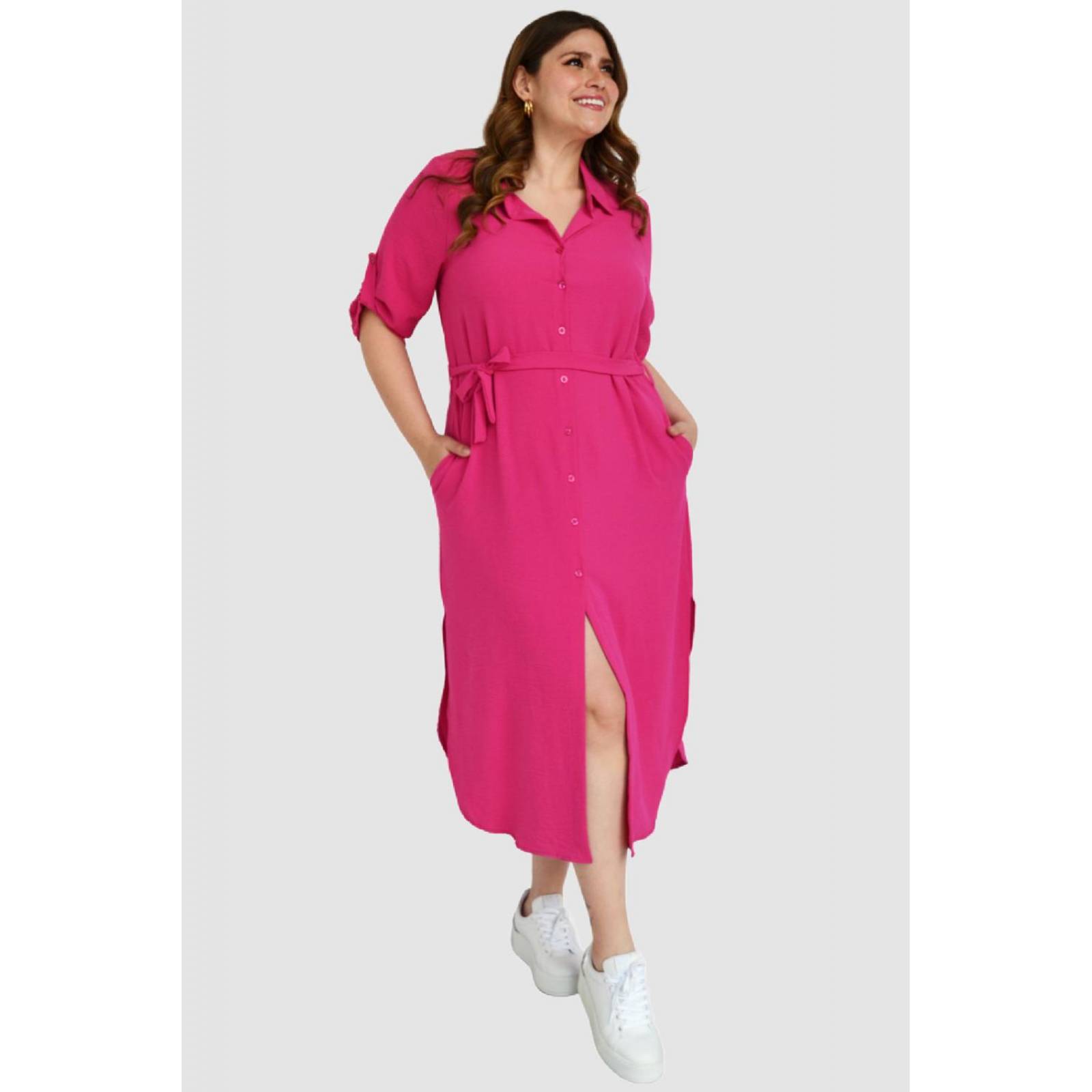 Vestido largo Roman Fashion /Tallas Extras, 1765 (Magenta) 