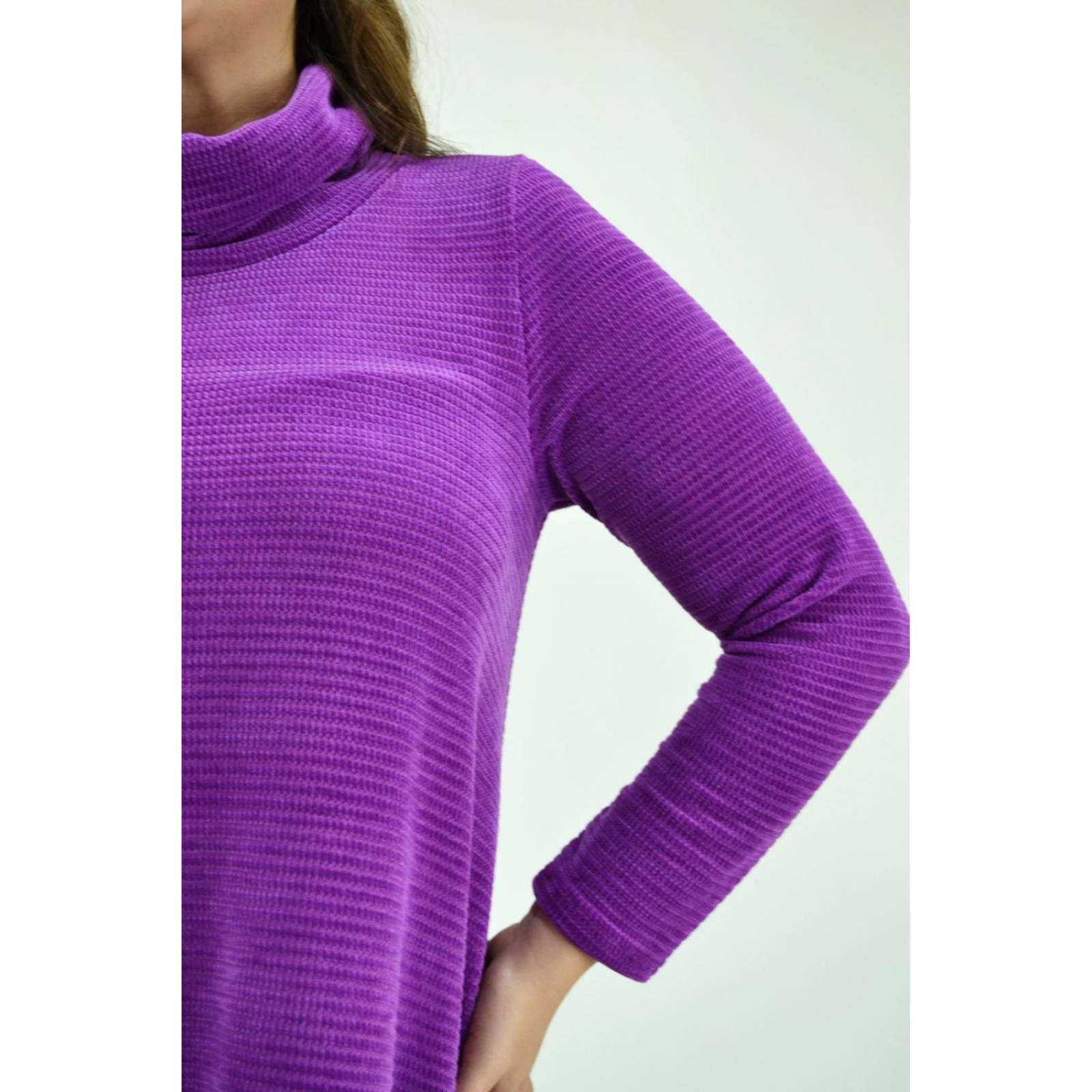 Sueter tejido asimétrico Roman Fashion /Tallas Extras, 8065 (Morado) 