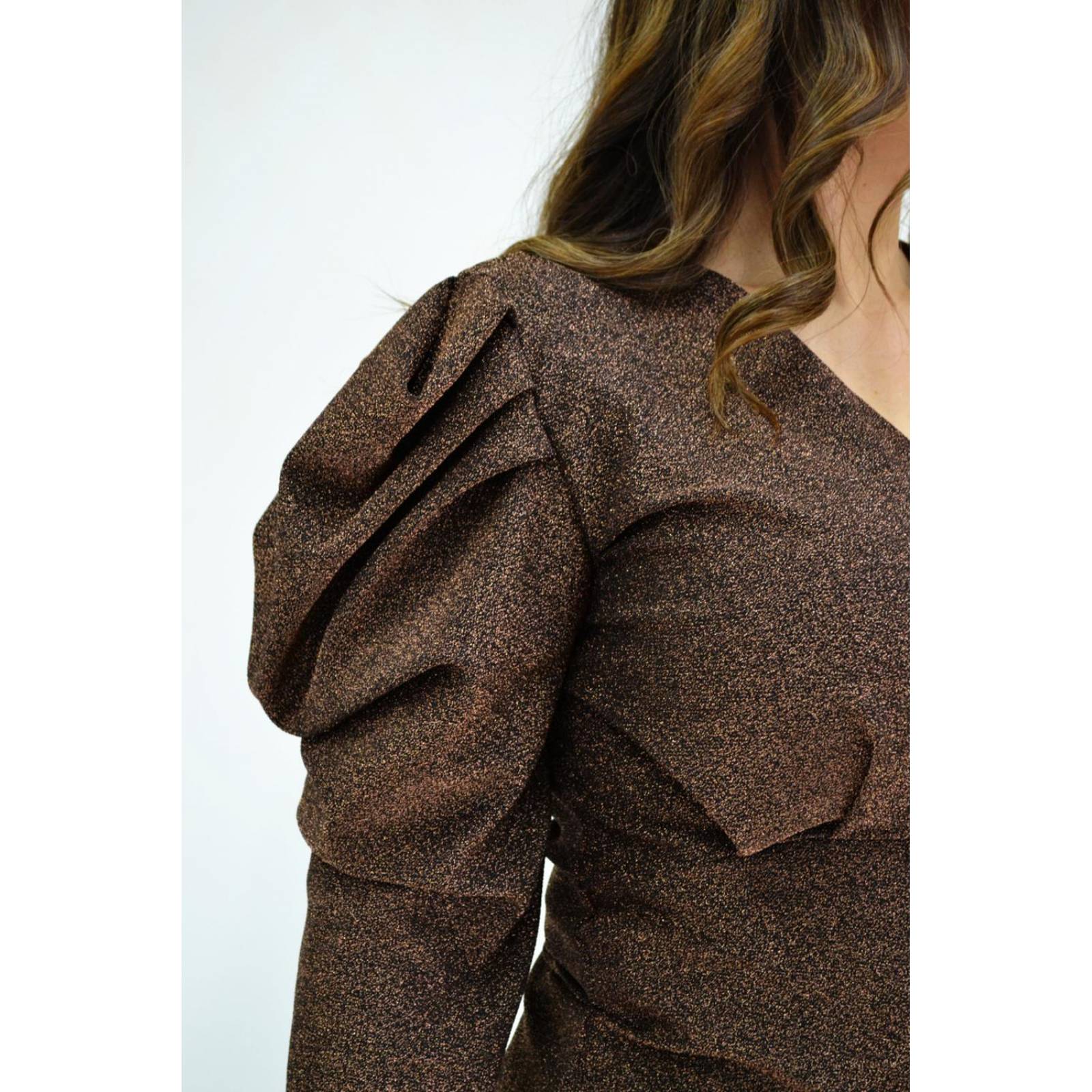 Blusa glitter Roman Fashion /Tallas Extras, 11772 (Cobre) 