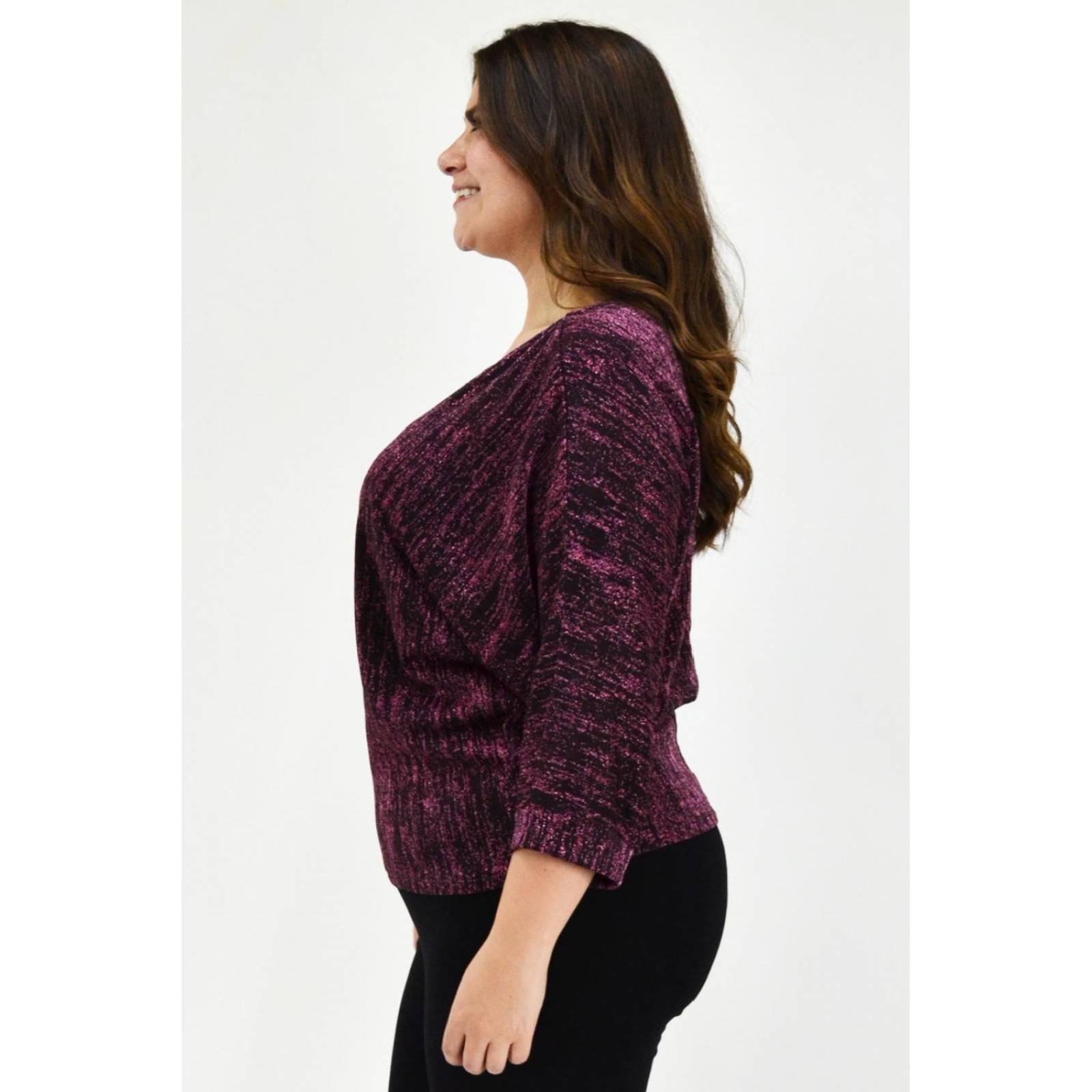 Blusa brillos Roman Fashion /Tallas Extras, 11760 (Rosa) 