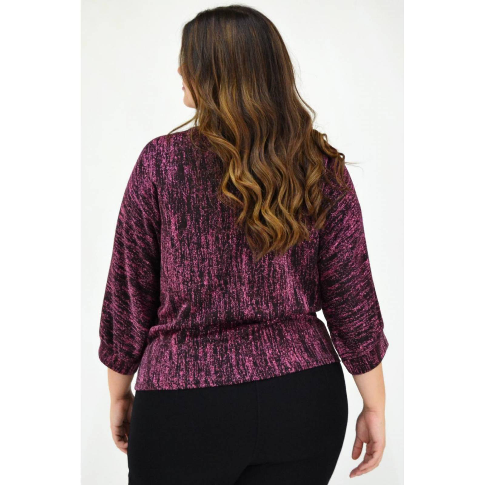 Blusa brillos Roman Fashion /Tallas Extras, 11760 (Rosa) 