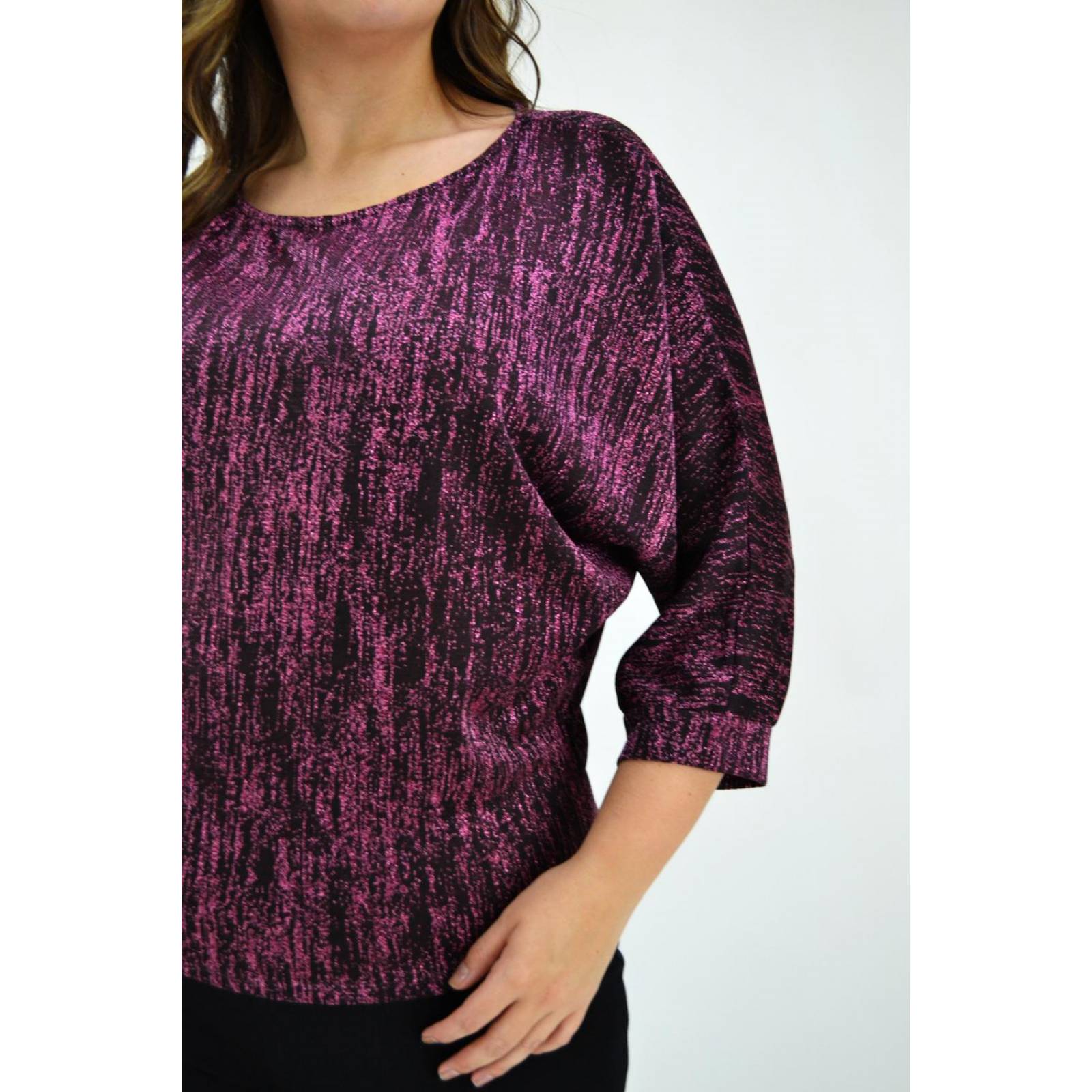 Blusa brillos Roman Fashion /Tallas Extras, 11760 (Rosa) 