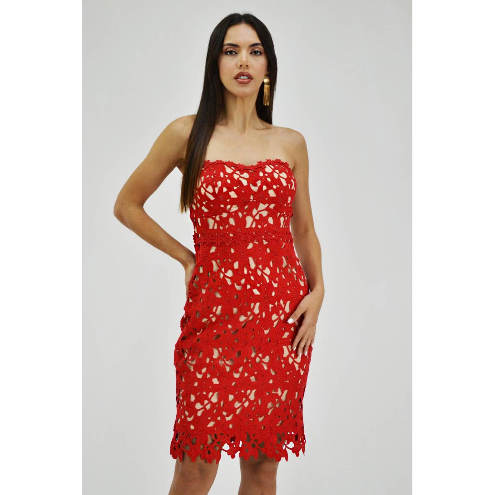 Vestido de encanje Roman Fashion /Juvenil, 7745 (Rojo) 