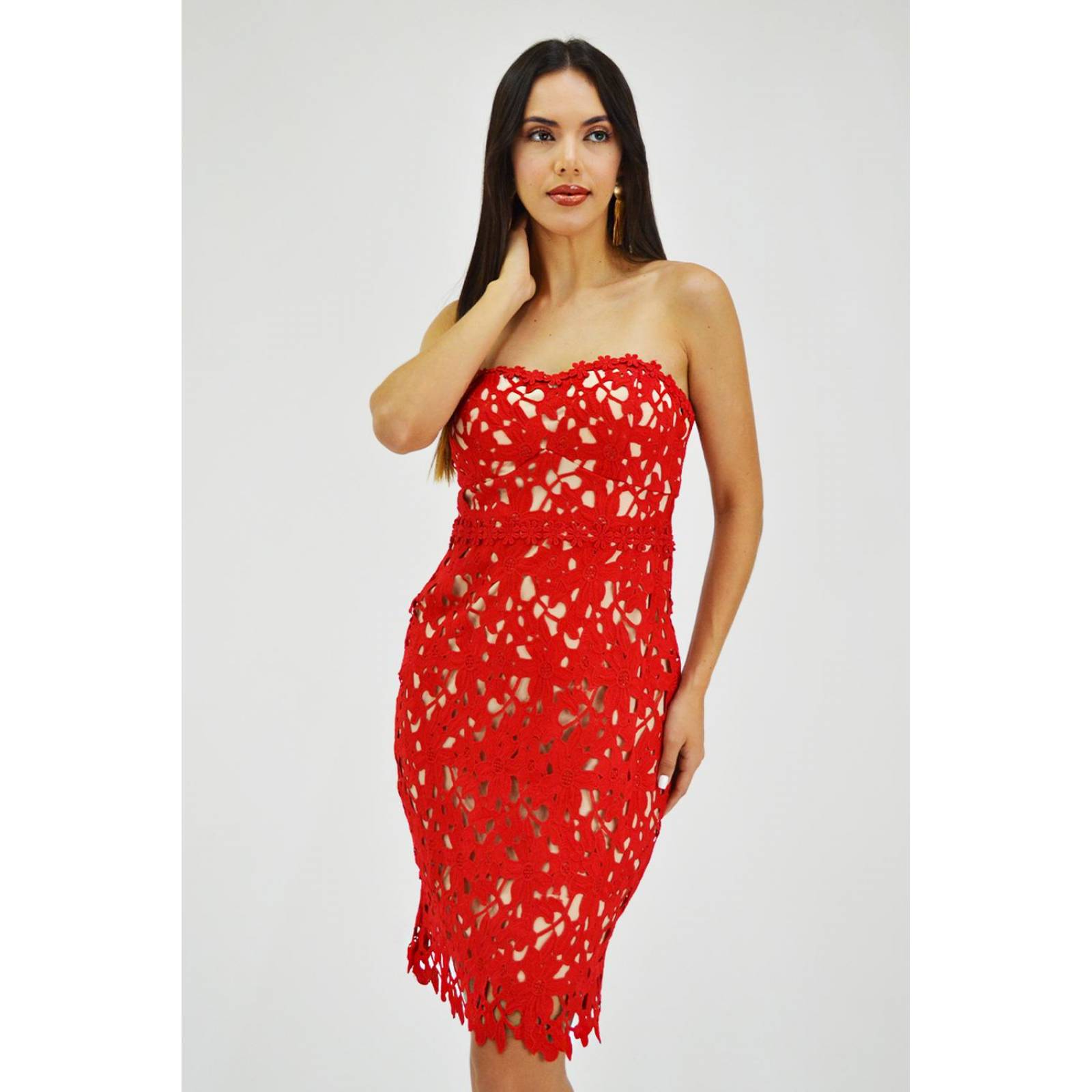 Vestido de encanje Roman Fashion /Juvenil, 7745 (Rojo) 