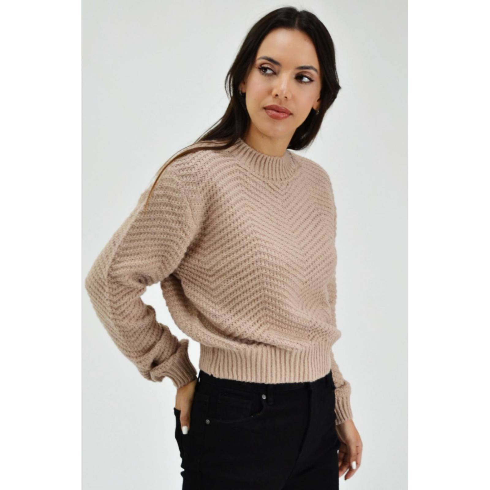 Sueter tejido de punto Roman Fashion /Juvenil, 6906 (Beige) 