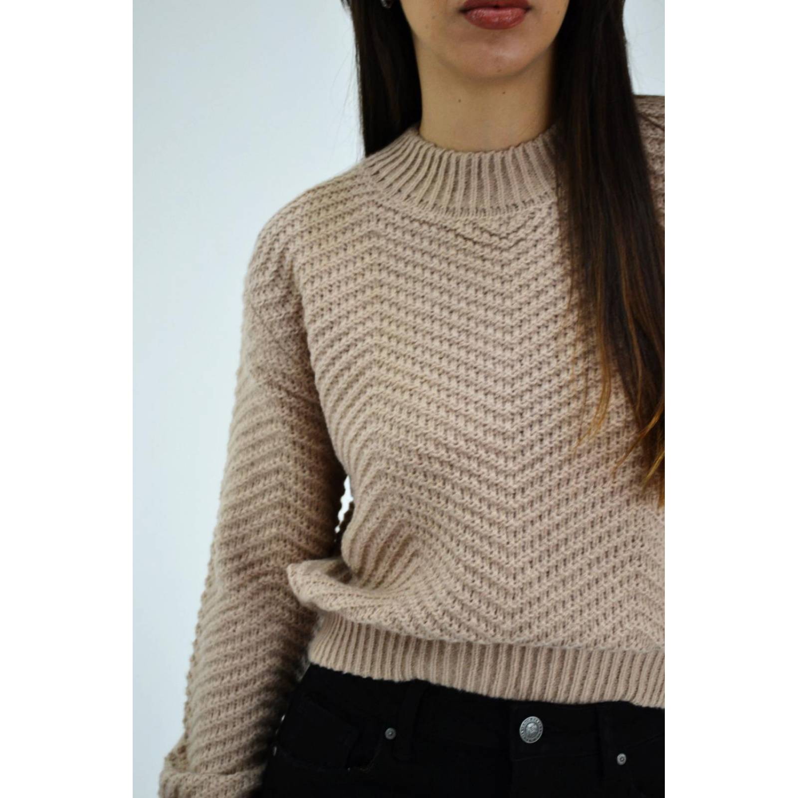 Sueter tejido de punto Roman Fashion /Juvenil, 6906 (Beige) 