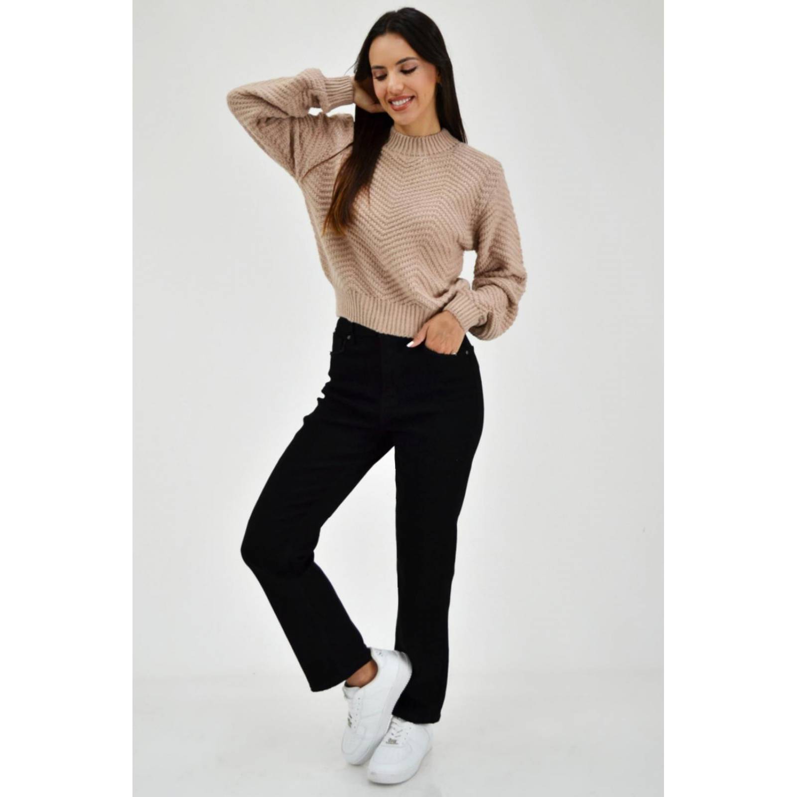 Sueter tejido de punto Roman Fashion /Juvenil, 6906 (Beige) 