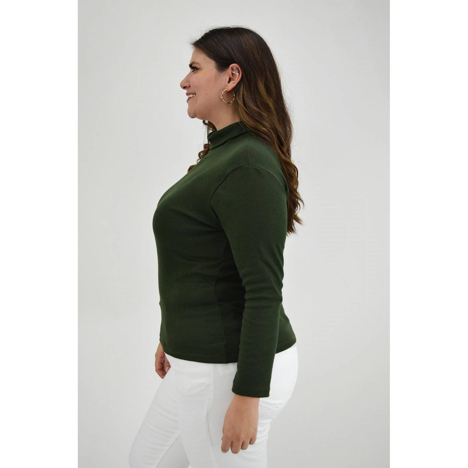 Blusa cuello de tortuga Roman Fashion /Tallas Extras, 316 (Verde militar) 