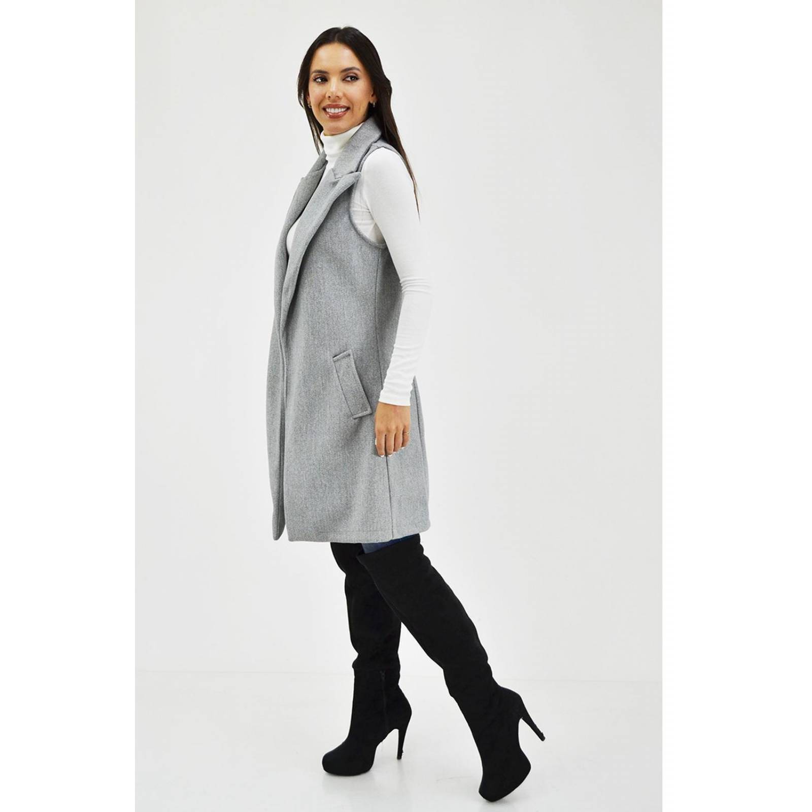 Chaleco con solapa Roman Fashion /Juvenil, 2953 (Gris) 