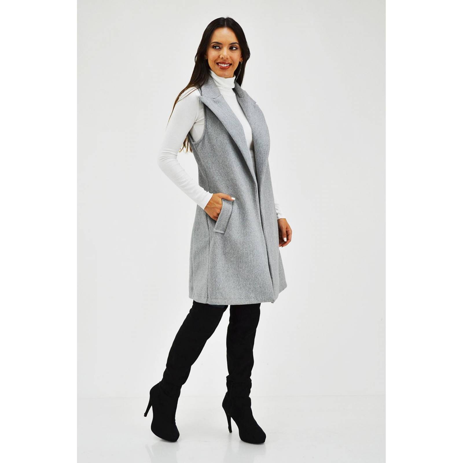 Chaleco con solapa Roman Fashion /Juvenil, 2953 (Gris) 