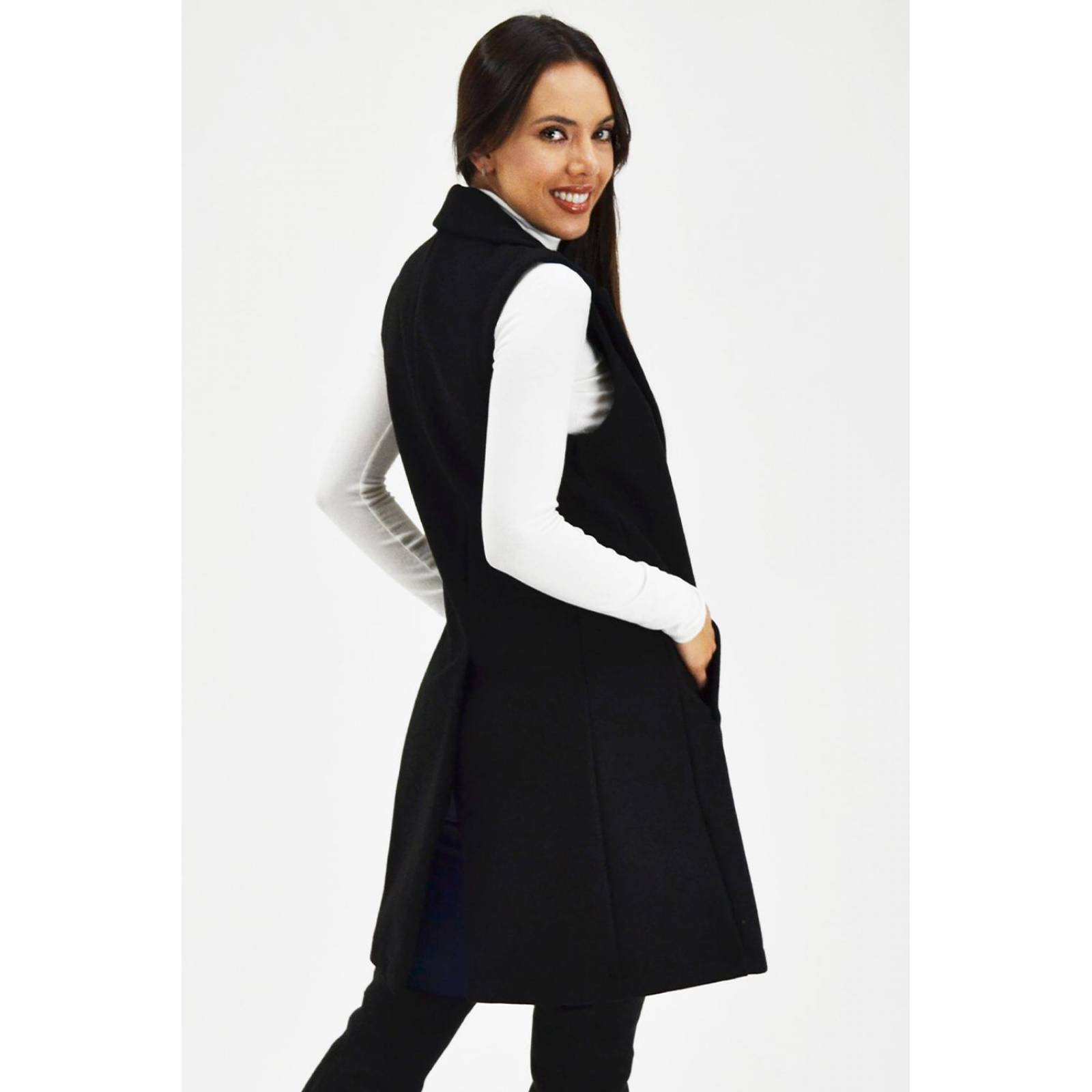 Chaleco con solapa Roman Fashion /Juvenil, 2953 (Negro) 