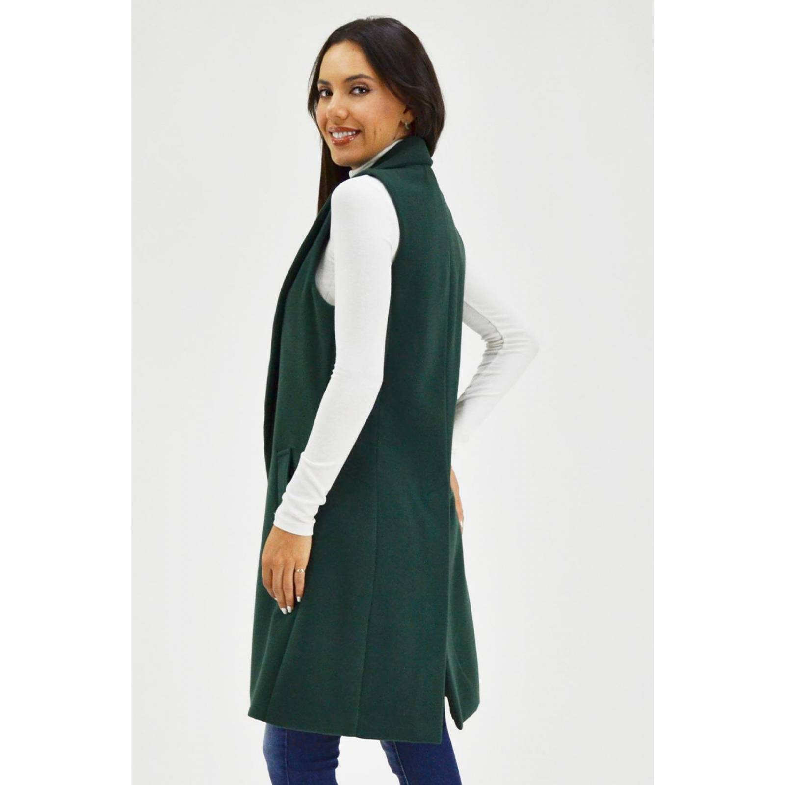 Chaleco con solapa Roman Fashion /Juvenil, 2953 (Verde botella)