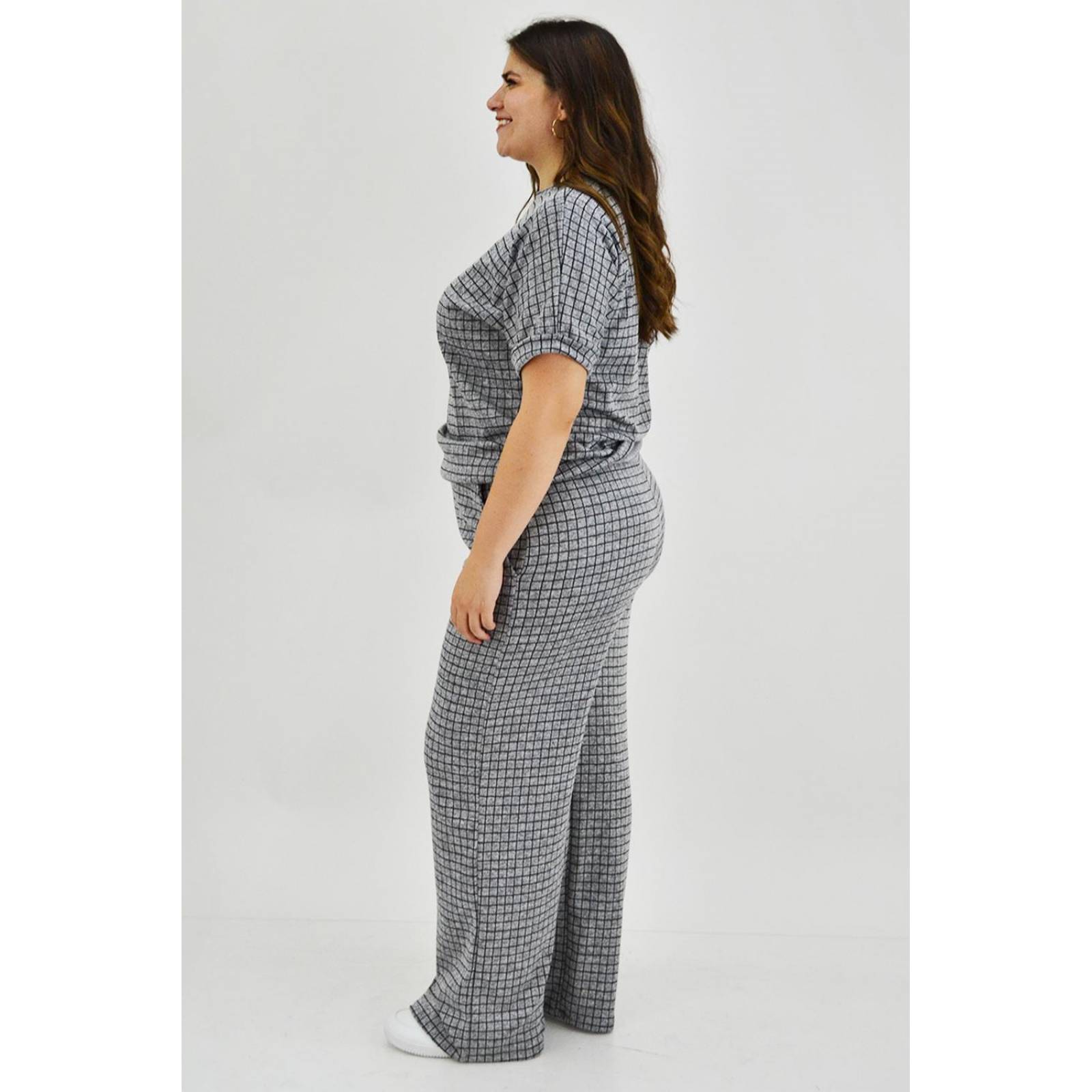 Conjunto cuadros Roman Fashion /Tallas Extras, 18052 (Gris claro) 