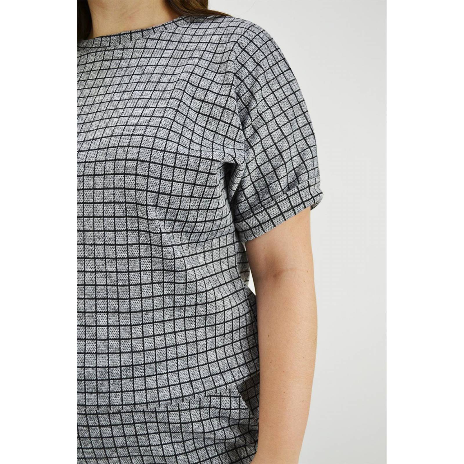 Conjunto cuadros Roman Fashion /Tallas Extras, 18052 (Gris claro) 