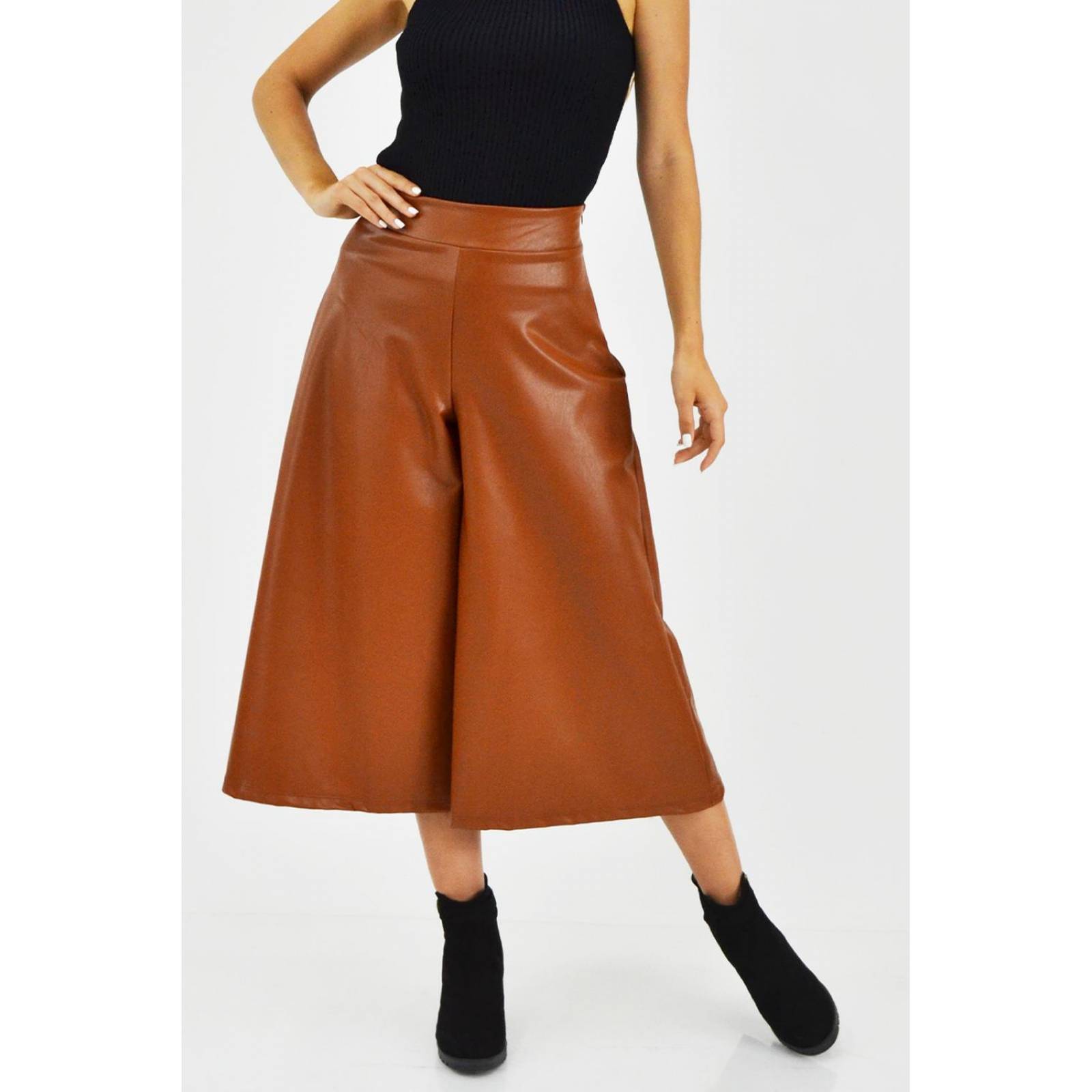 Pantalón culotte vinipiel Roman Fashion /Juvenil, 2551 (Cafe) 