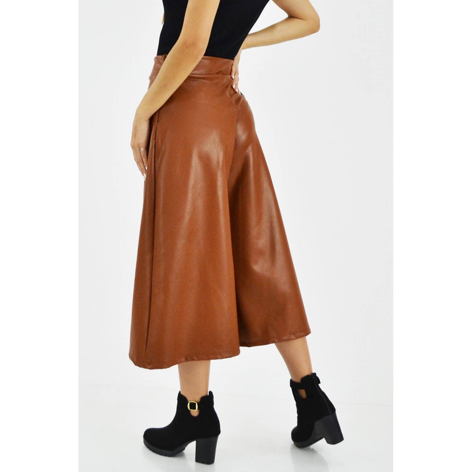 Pantalón culotte vinipiel Roman Fashion /Juvenil, 2551 (Cafe) 