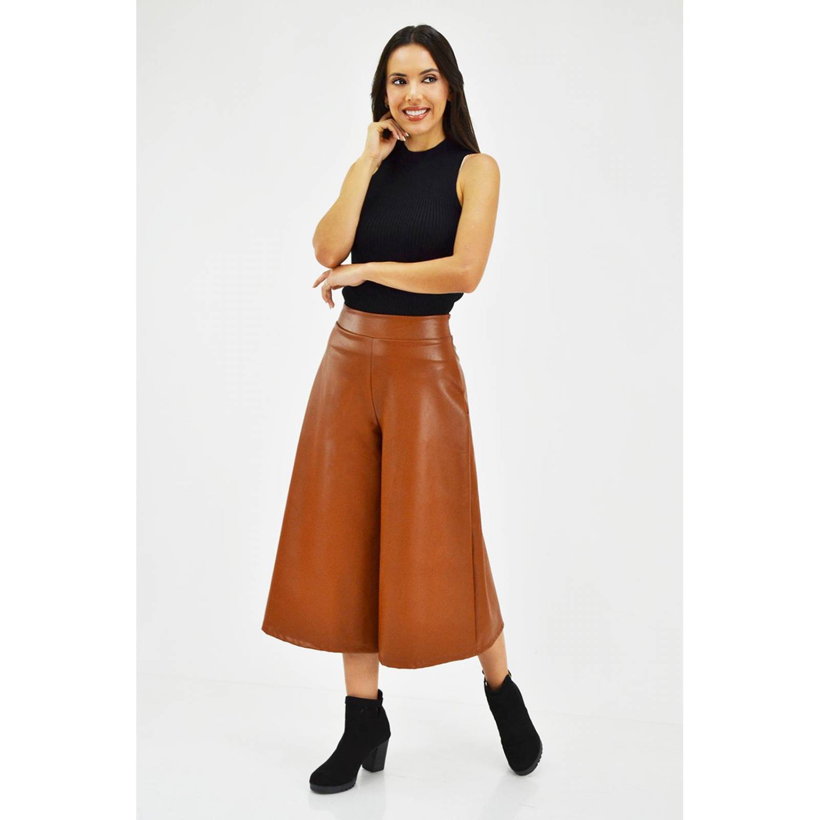 Pantalón culotte vinipiel Roman Fashion /Juvenil, 2551 (Cafe) 