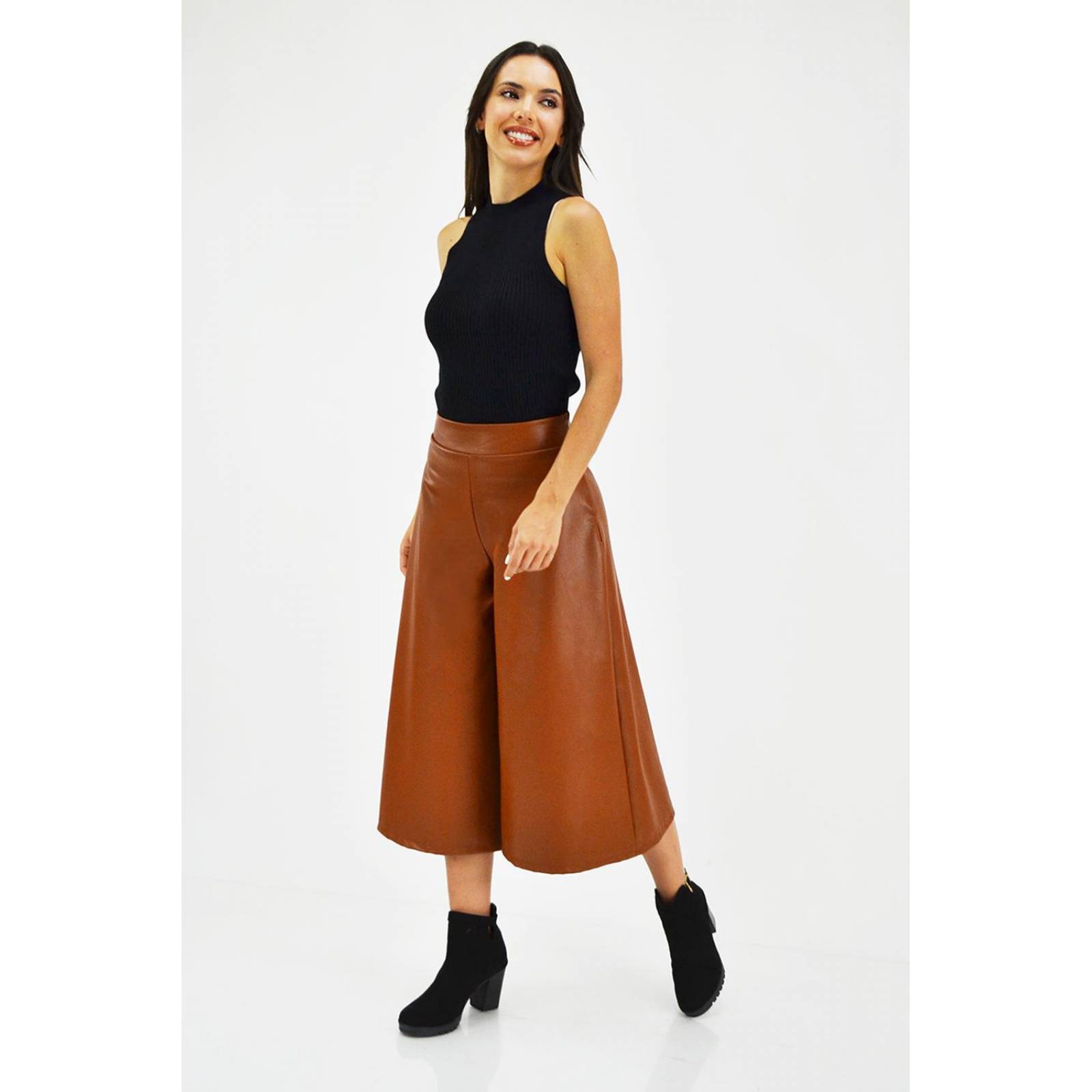 Pantalón culotte vinipiel Roman Fashion /Juvenil, 2551 (Cafe) 
