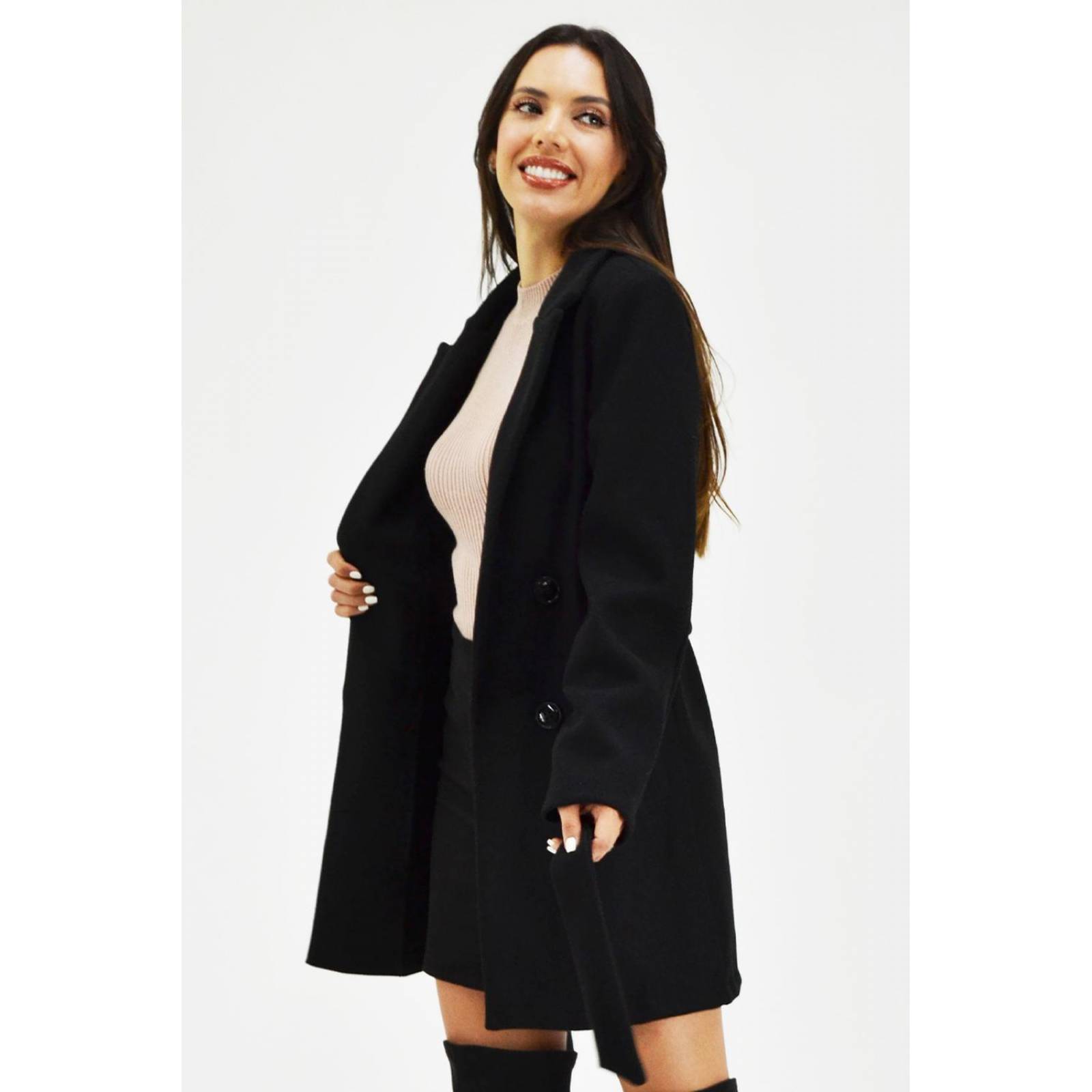 Abrigo tipo wrap Roman Fasion /Juvenil, 2947 (Negro) 