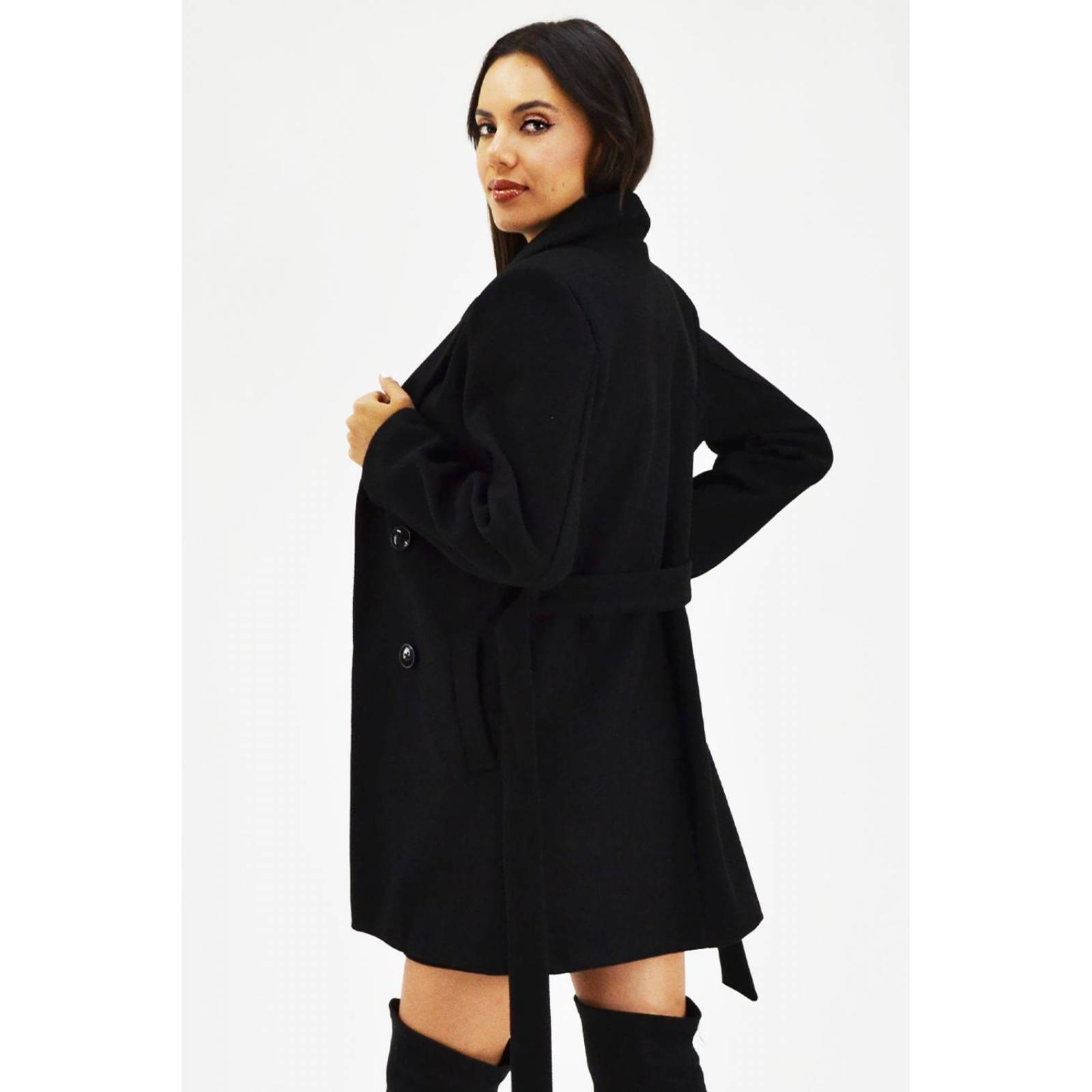 Abrigo tipo wrap Roman Fasion /Juvenil, 2947 (Negro) 