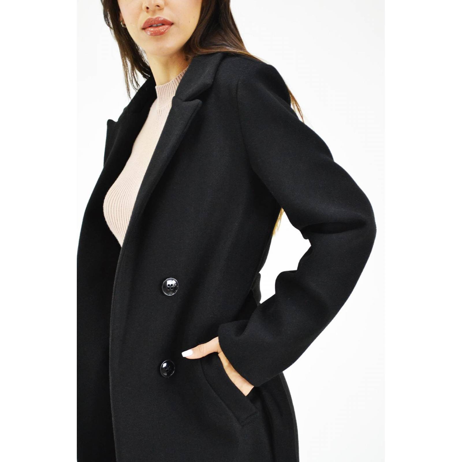 Abrigo tipo wrap Roman Fasion /Juvenil, 2947 (Negro) 