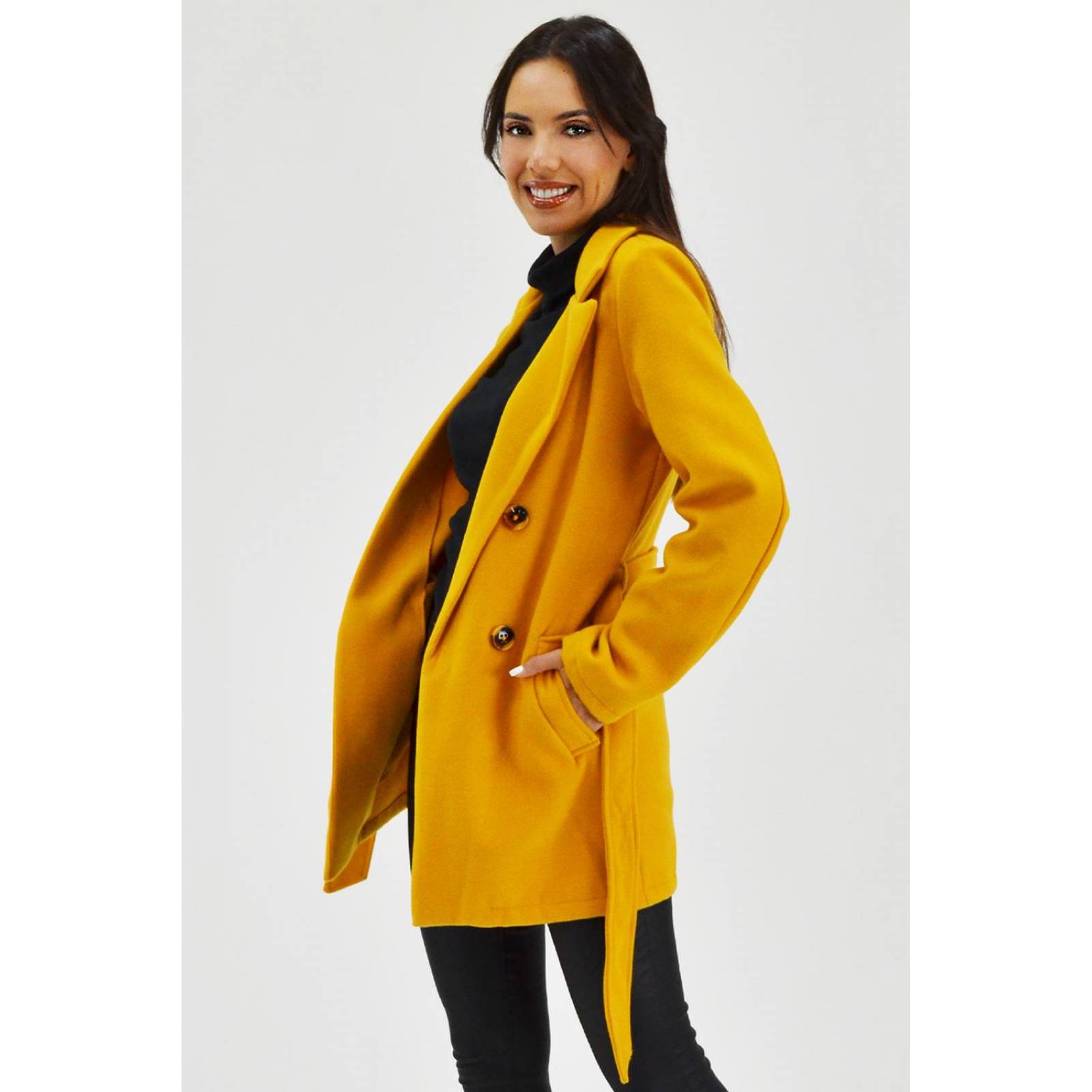 Abrigo tipo wrap Roman Fasion /Juvenil, 2947 (Mostaza) 