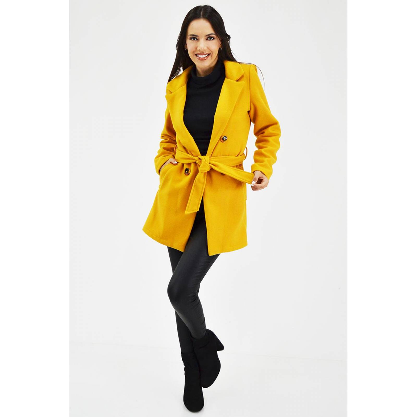 Abrigo tipo wrap Roman Fasion /Juvenil, 2947 (Mostaza) 