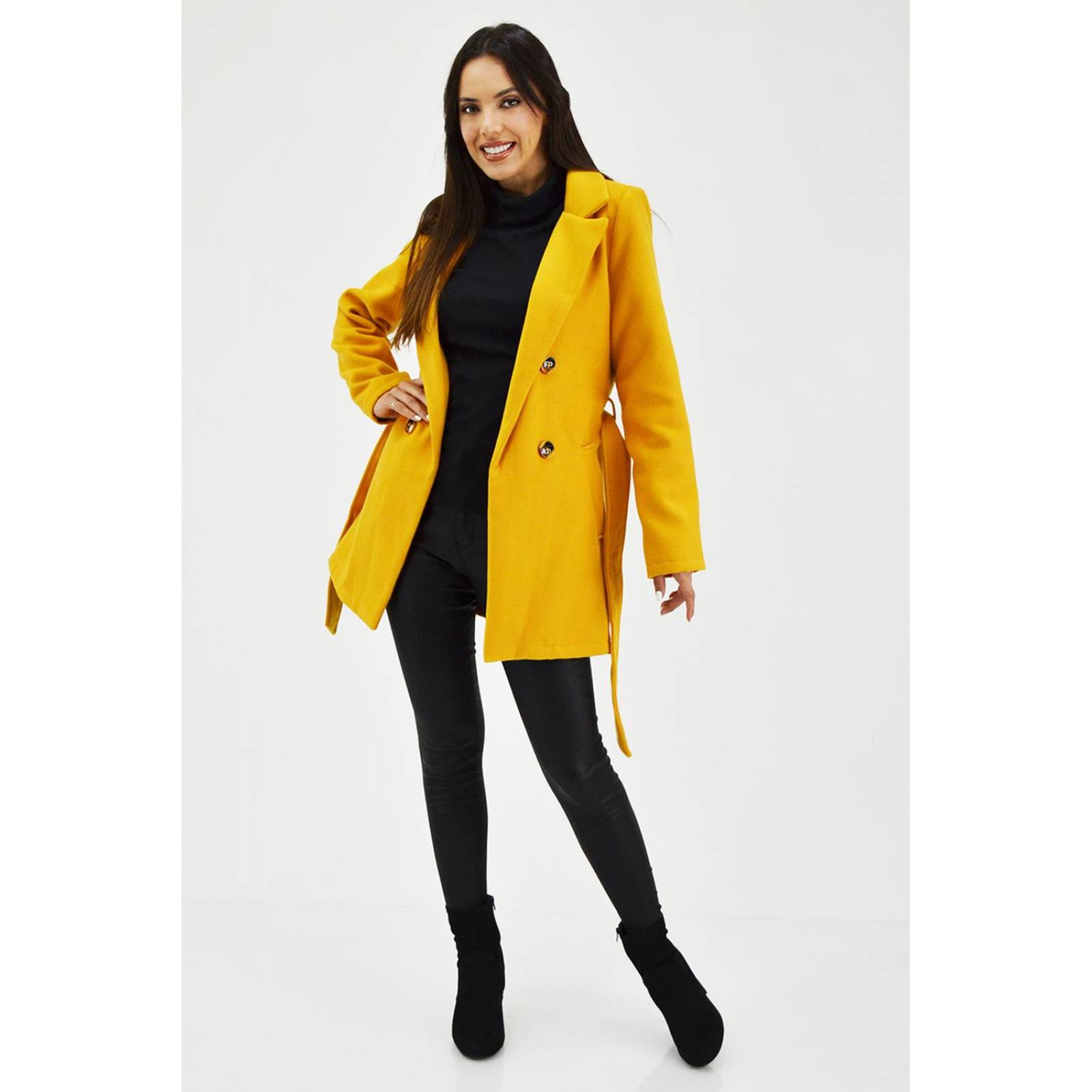 Abrigo tipo wrap Roman Fasion /Juvenil, 2947 (Mostaza) 
